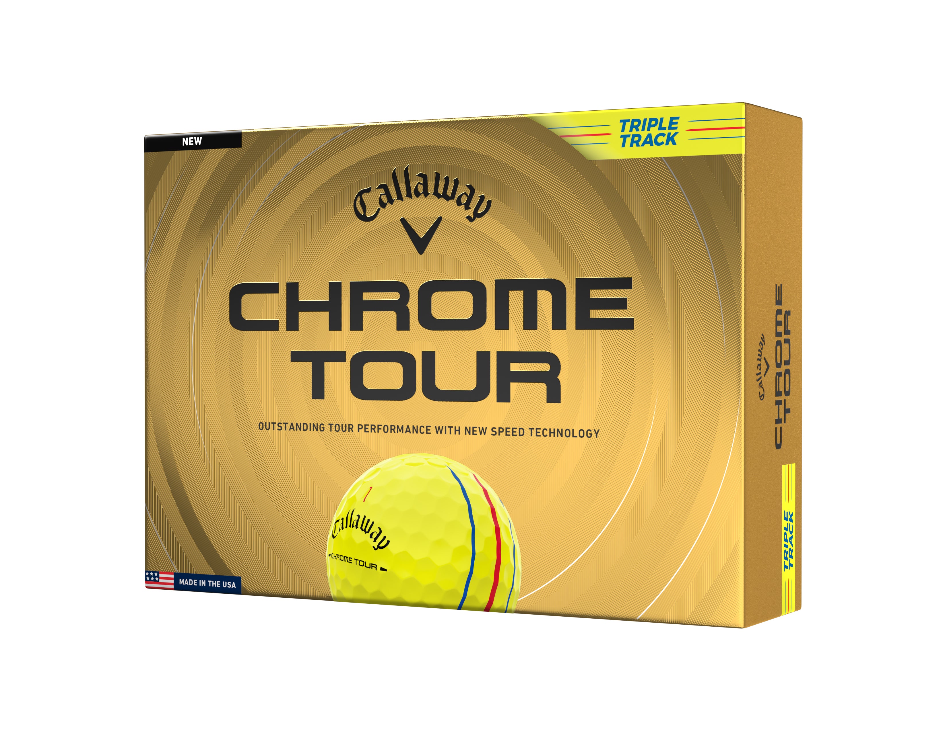 Callaway CHROME TOUR26 TRIPLETRACK Golfbälle 12Stk. gelb gelb