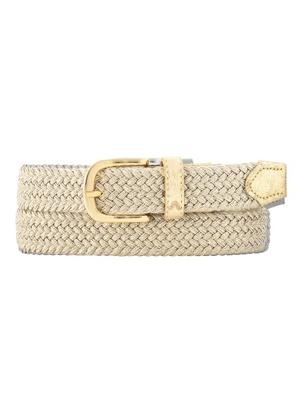 Alberto GÜRTEL - Metal Braided Damen 100cm metallic