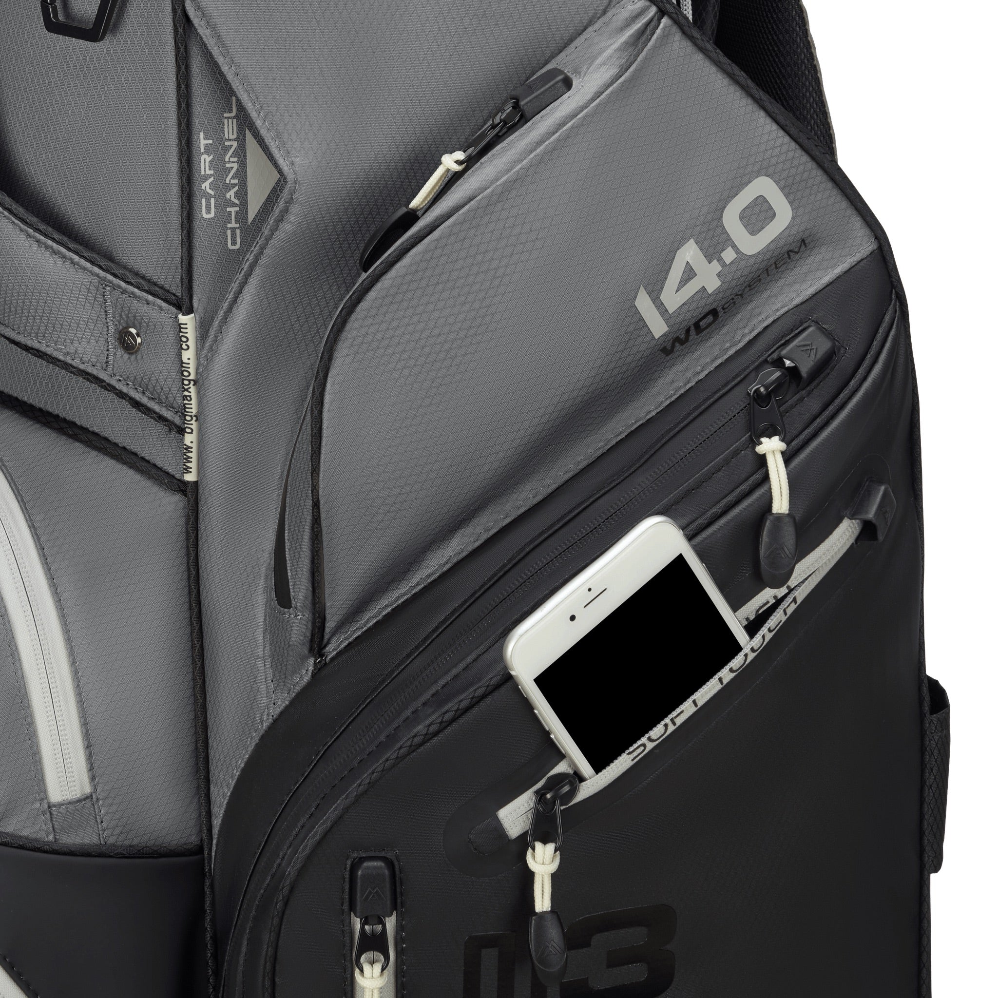 Big Max Dri Lite Silencio 3 Organizer Cart Bag black black