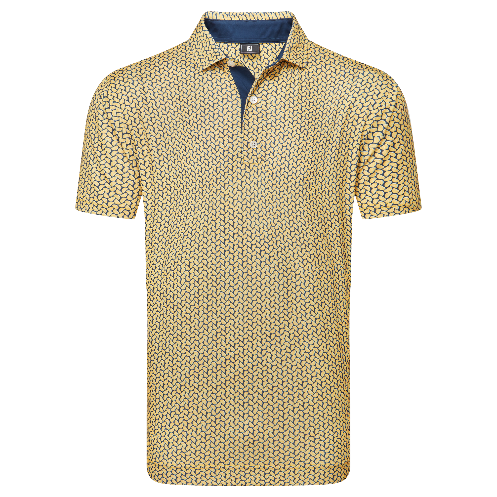 Footjoy Citrus Print Lisle Polo Herren L rosa/hellblau