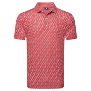 Footjoy Floral Sketch Print Lisle Polo Herren