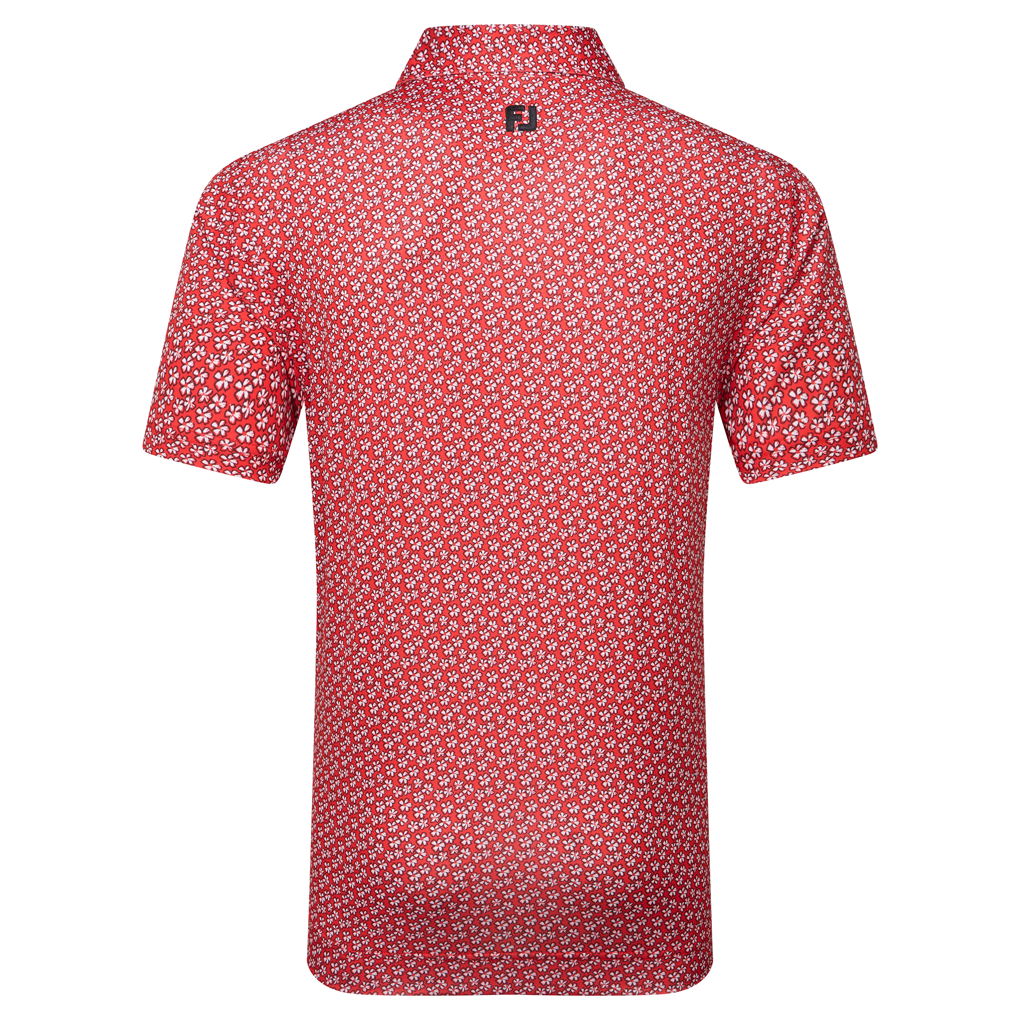 Footjoy Floral Sketch Print Lisle Polo Herren