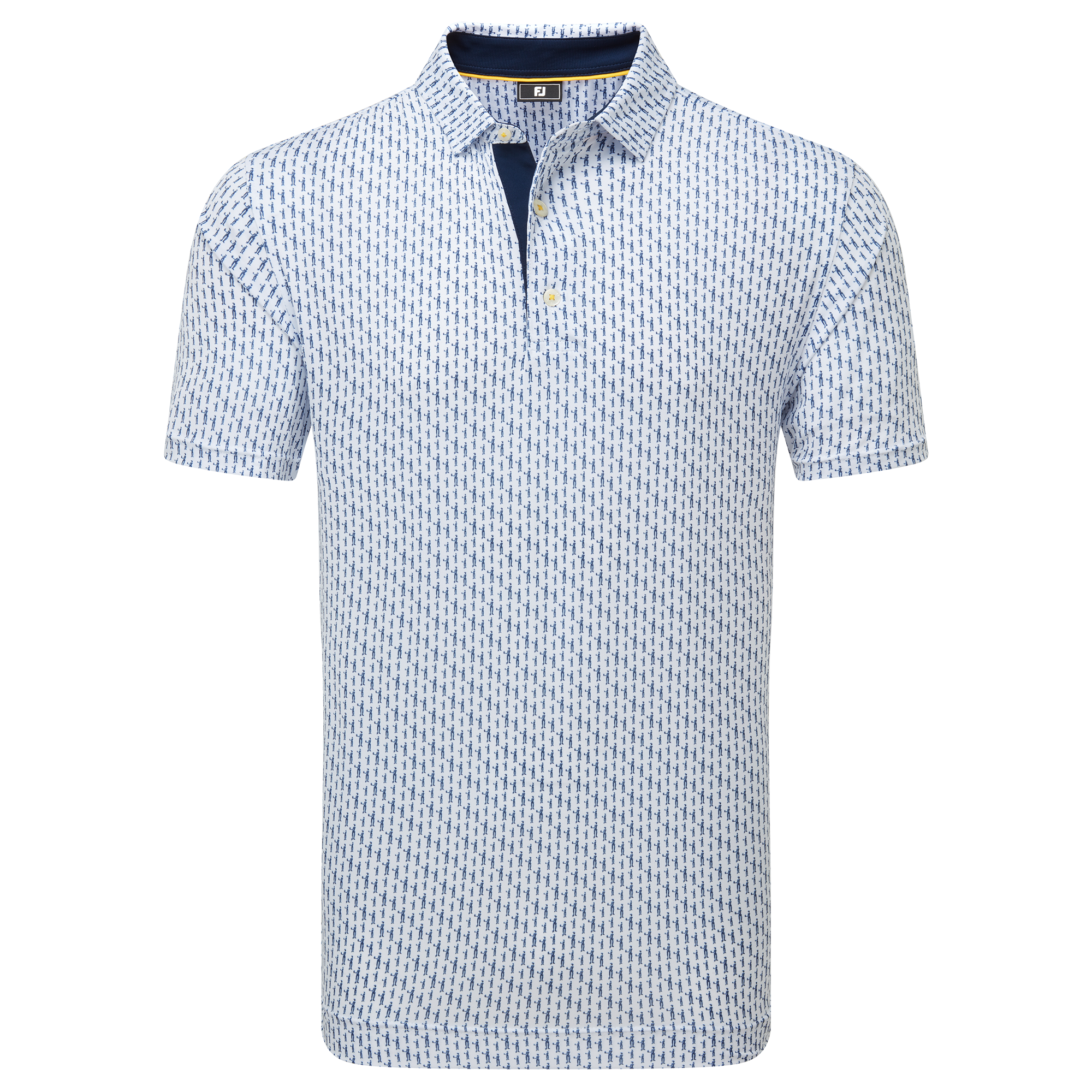Footjoy Figure Print Lisle Polo Herren