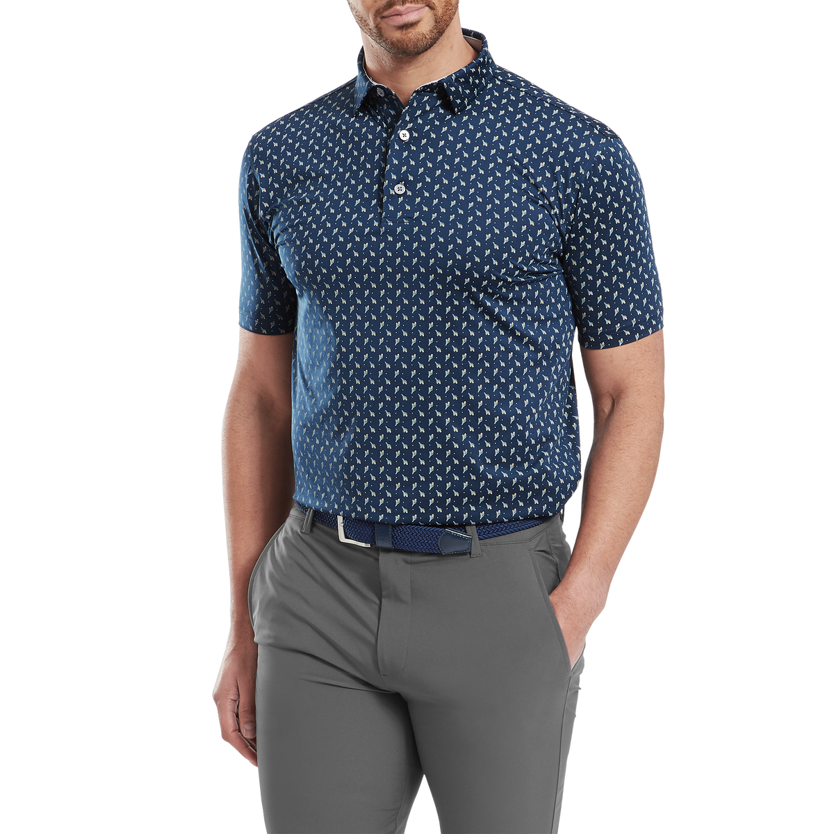 FootJoy Flower Bud Foulard Lisle Polo Men