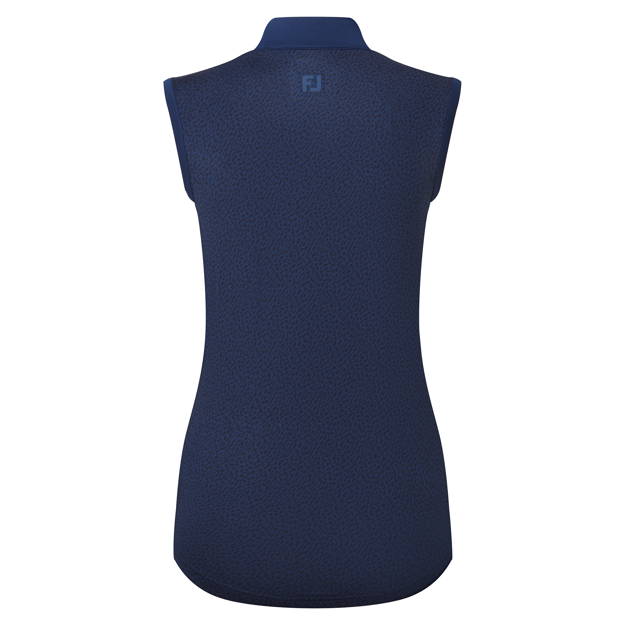 Footjoy Animal Print Sleeveless Lisle Shirt Damen L navy