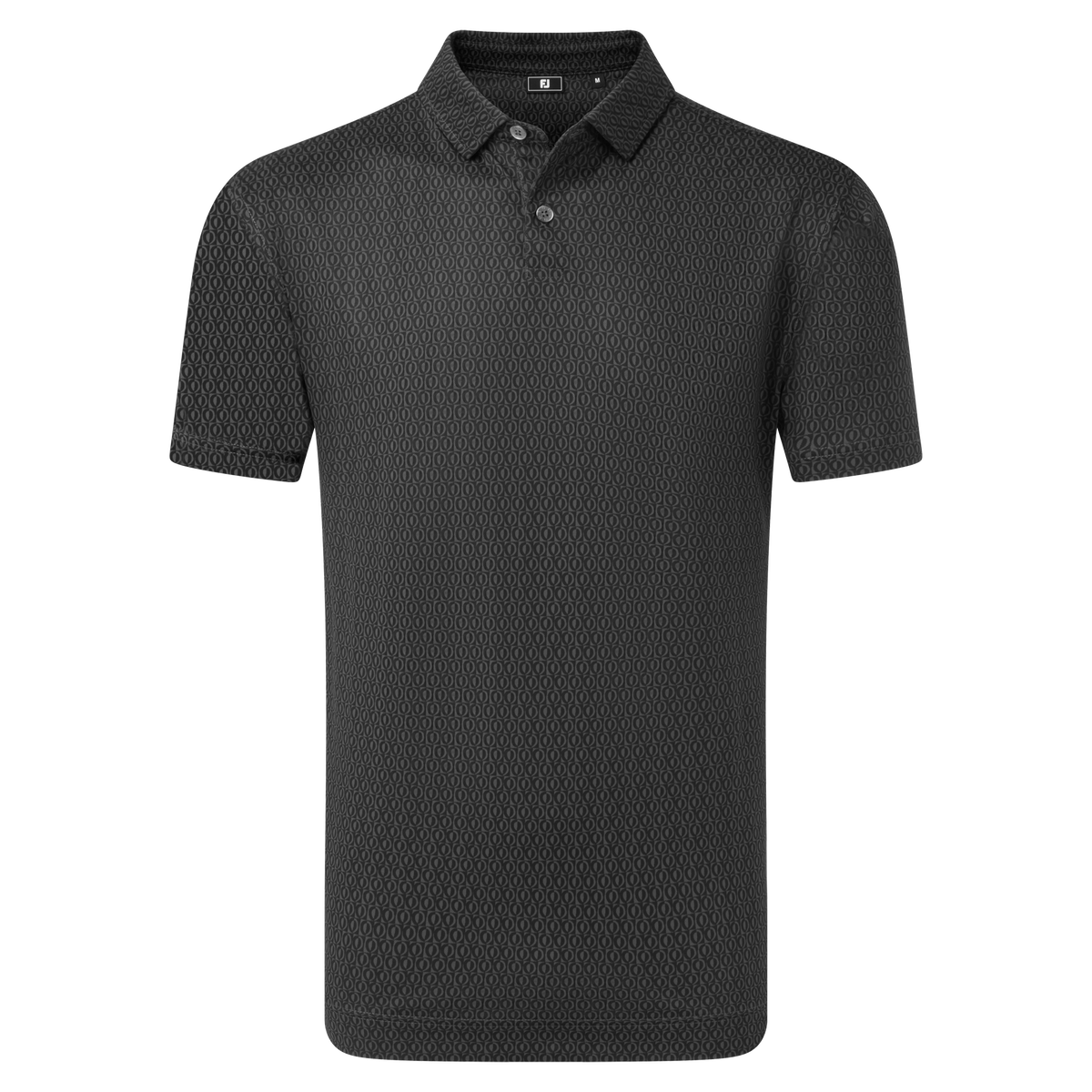 Footjoy Modernist Geo Pique Polo Men's S White/Light Blue