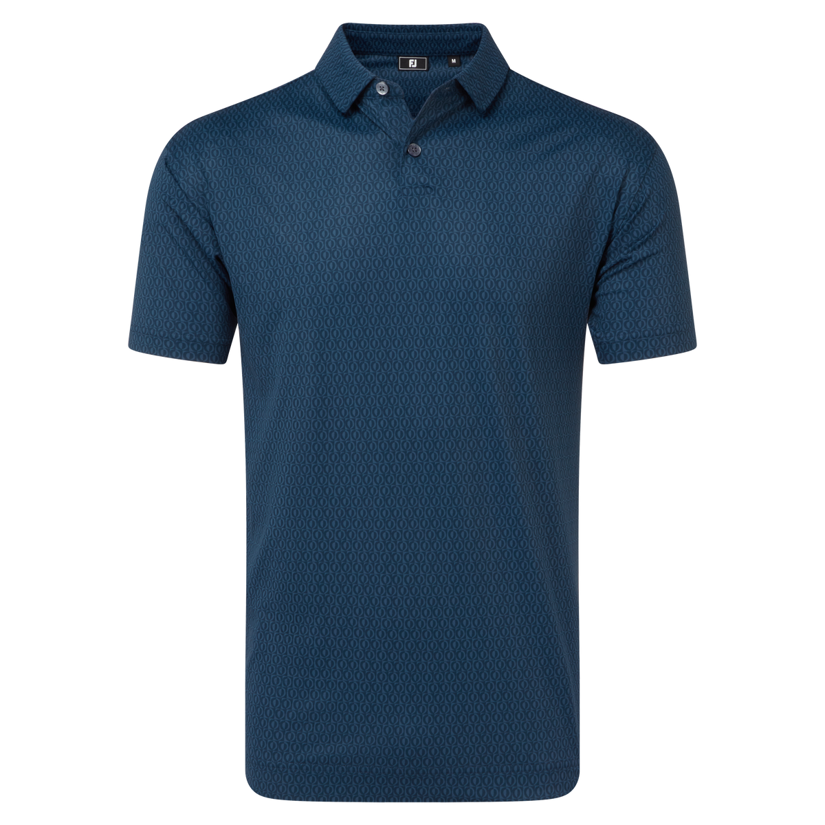 Footjoy Modernist Geo Pique Polo Men's S White/Light Blue