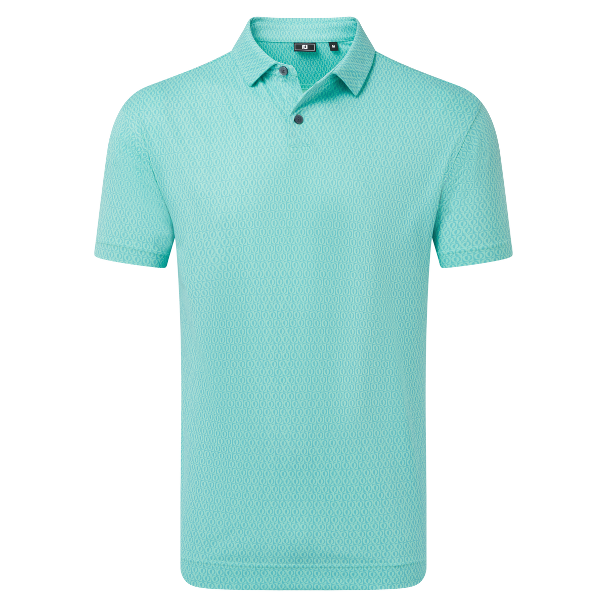 Footjoy Modernist Geo Pique Polo Men's S White/Light Blue