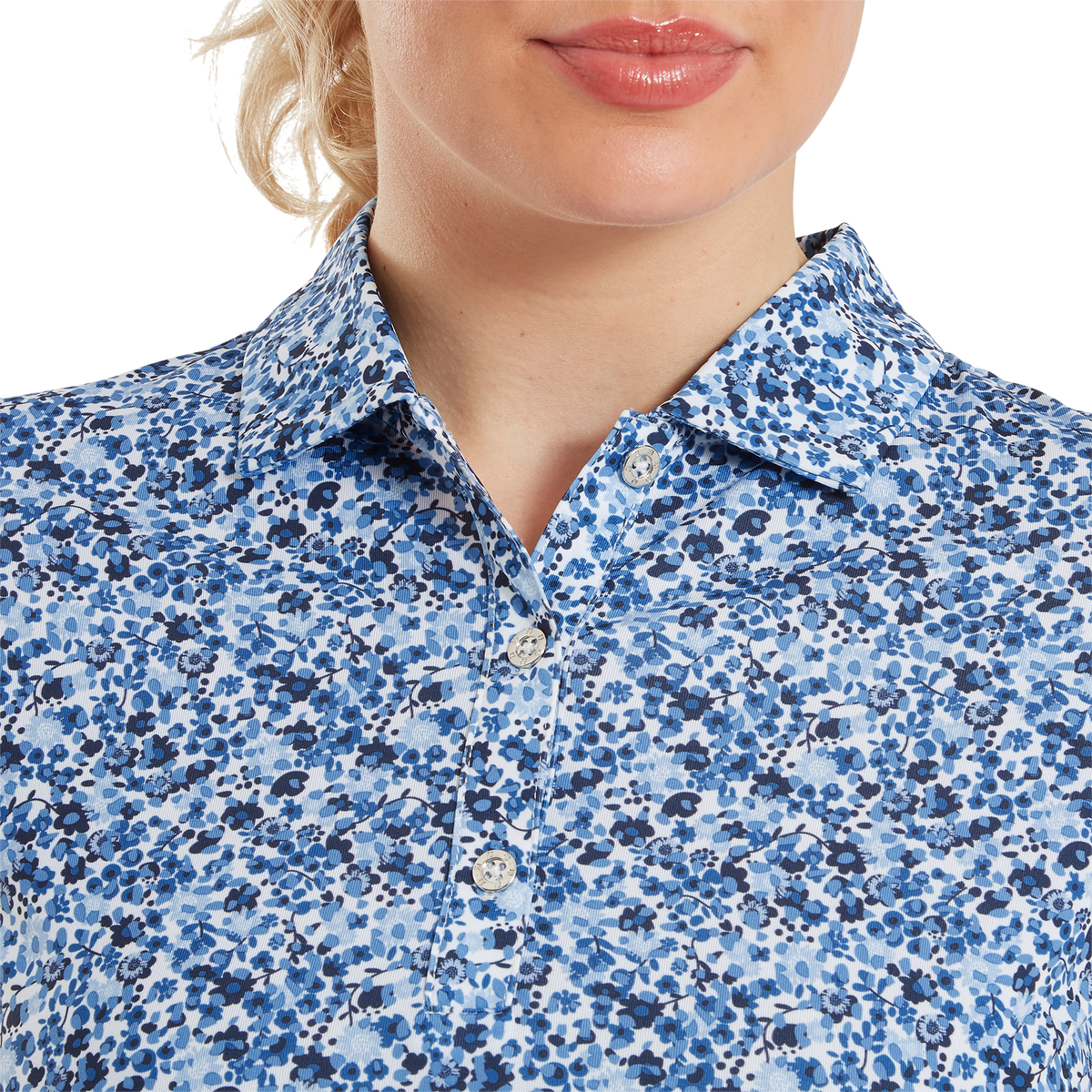 Footjoy Capsleeve Lisle Polo Women XS blue