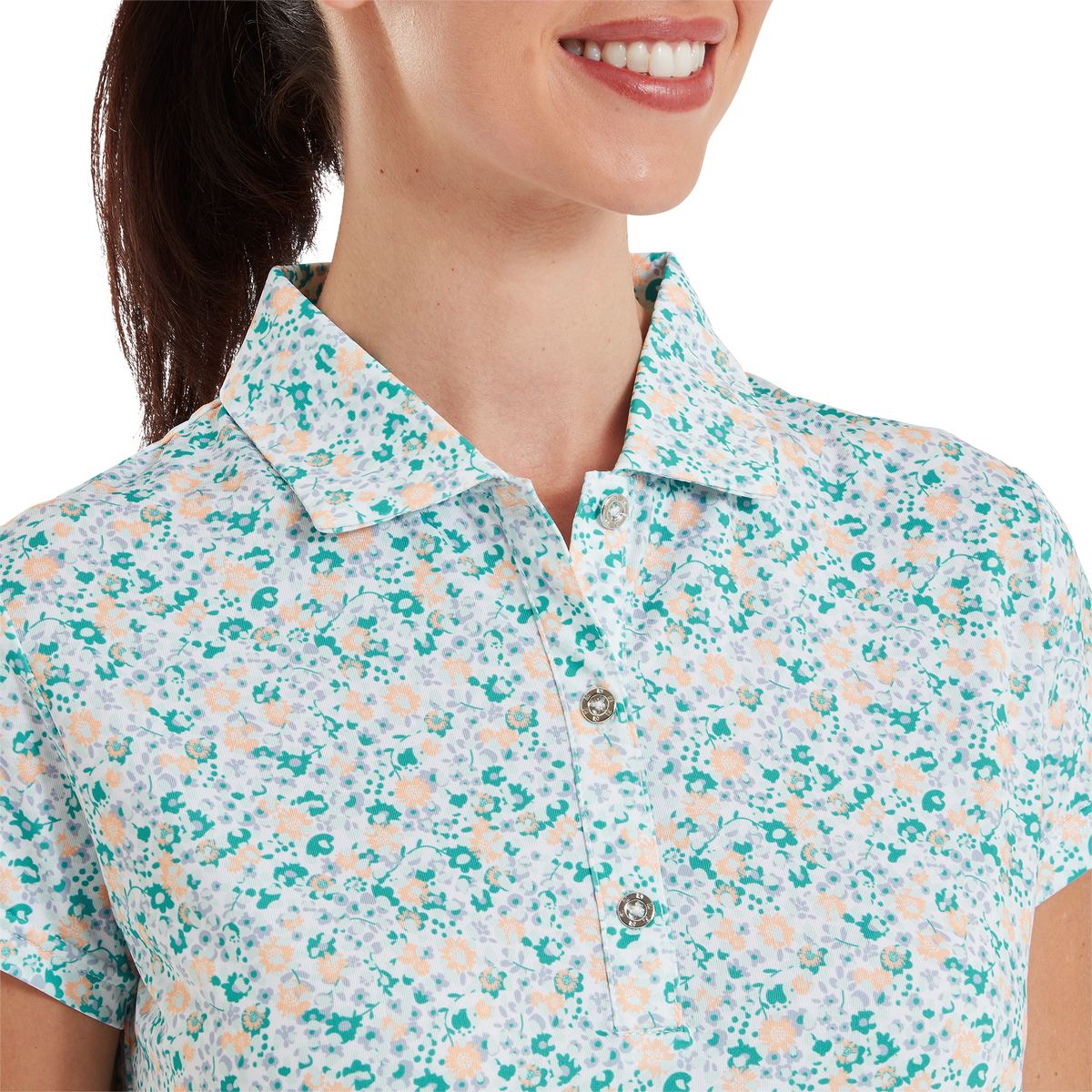Footjoy Capsleeve Lisle Polo Women XS blue