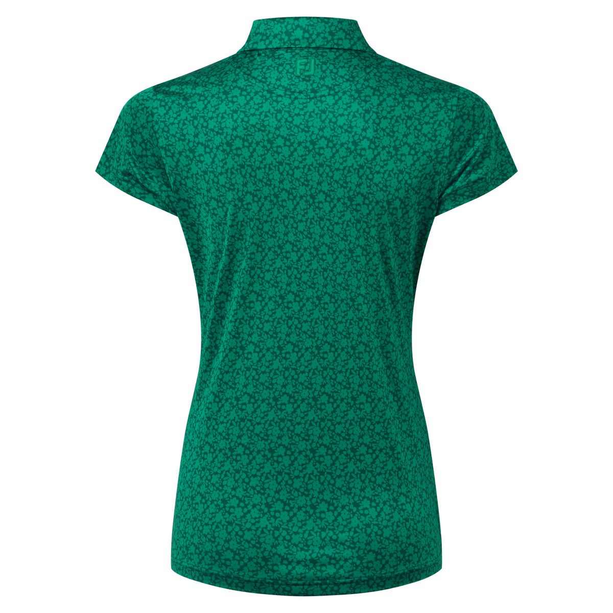 Footjoy Printed Floral Capsleeve Polo Ladies XS Green