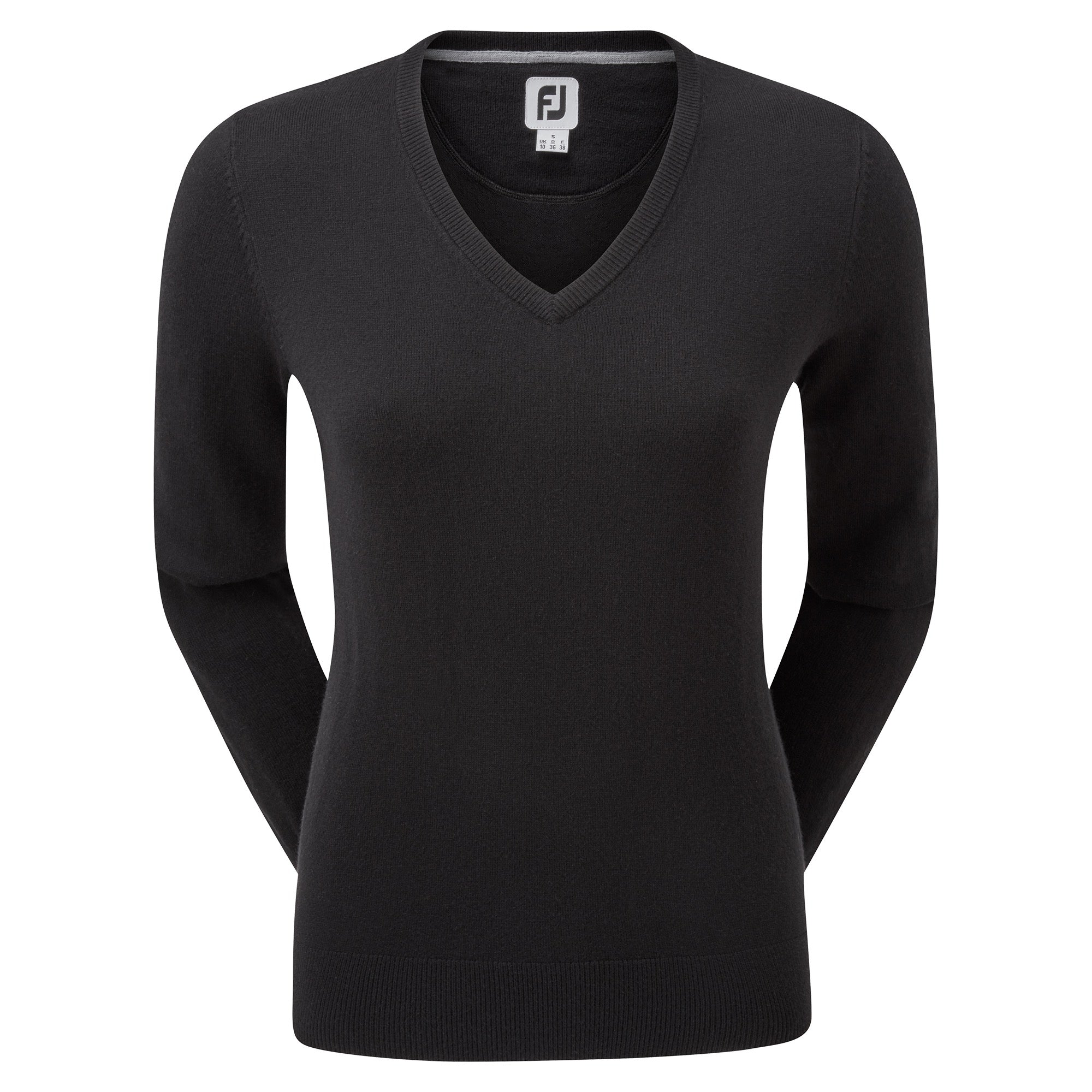 Footjoy Wool Blend V-Neck Pullover Damen S grau