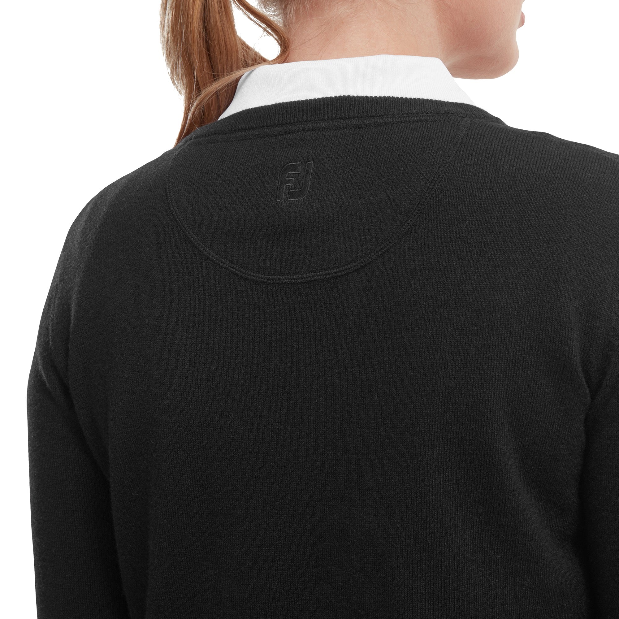 Footjoy Wool Blend V-Neck Pullover Damen S grau