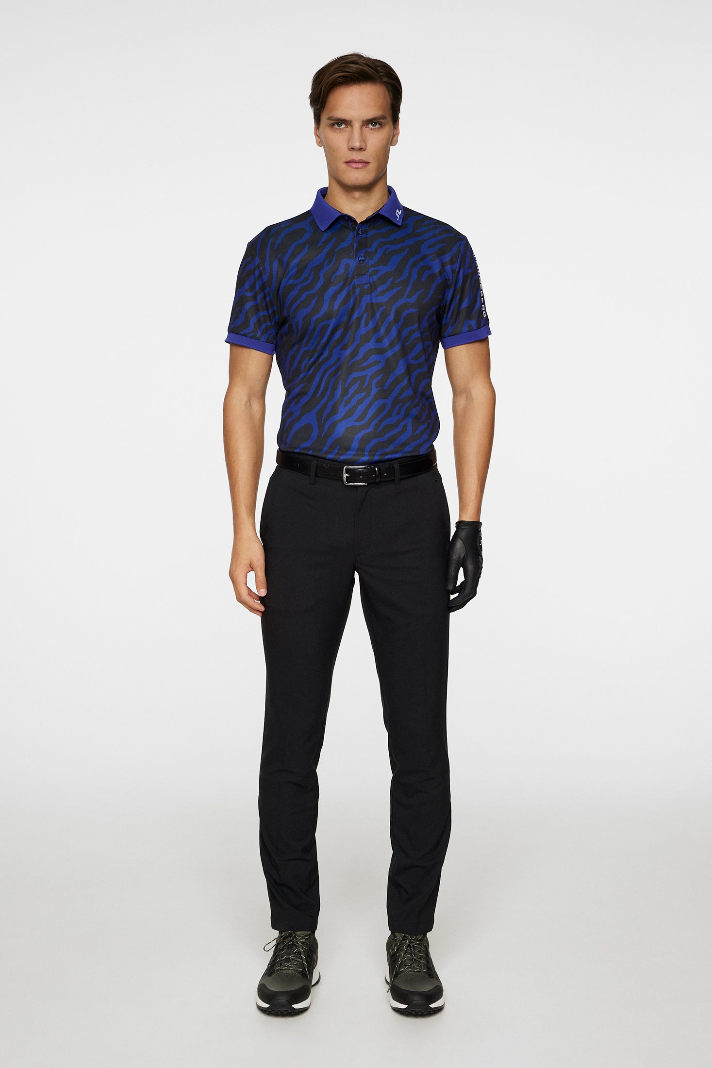 J.Lindeberg Tour Tech Print Polo Herren S braun/schwarz