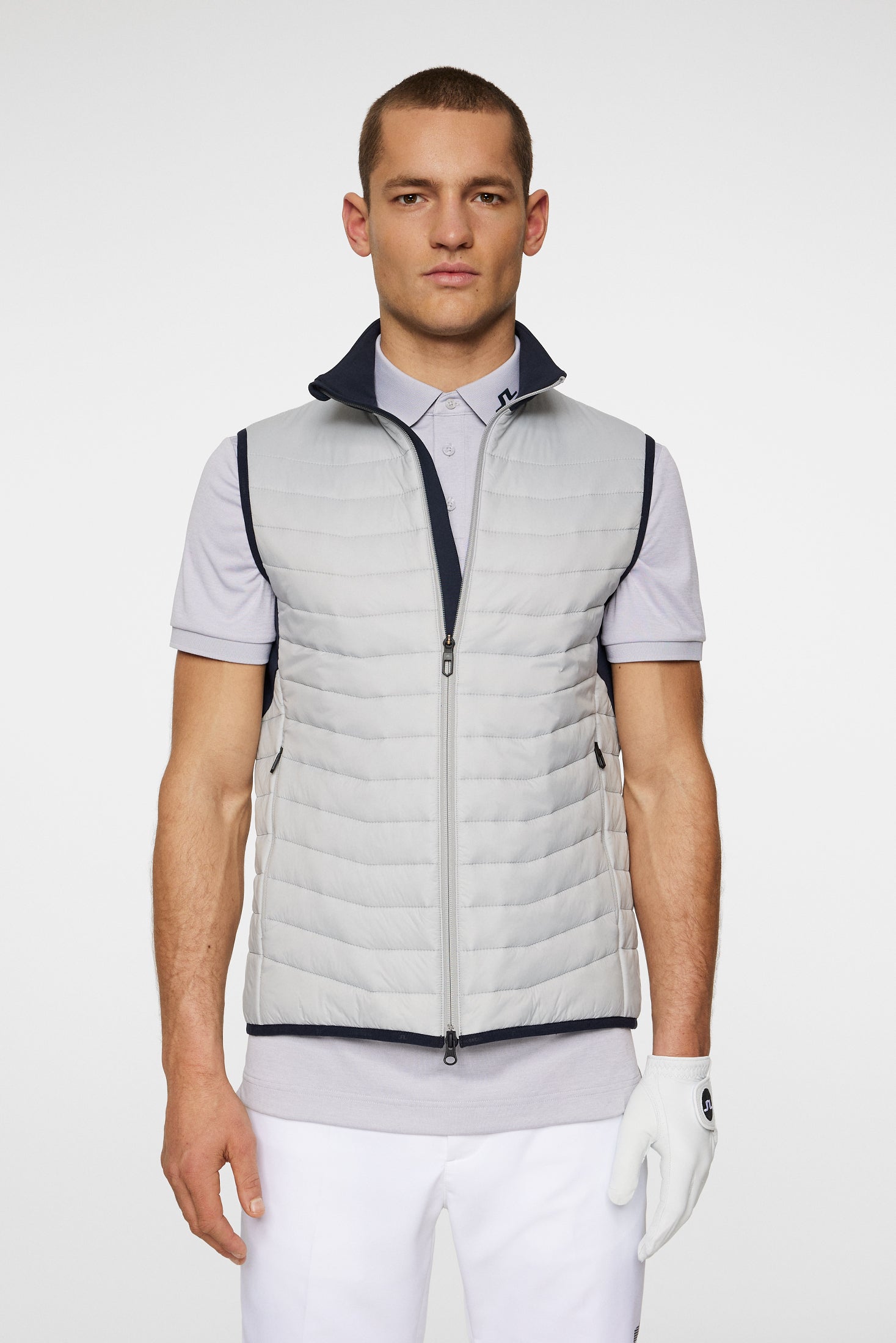 J.Lindeberg Men's Holden Quilted Hybrid Vest