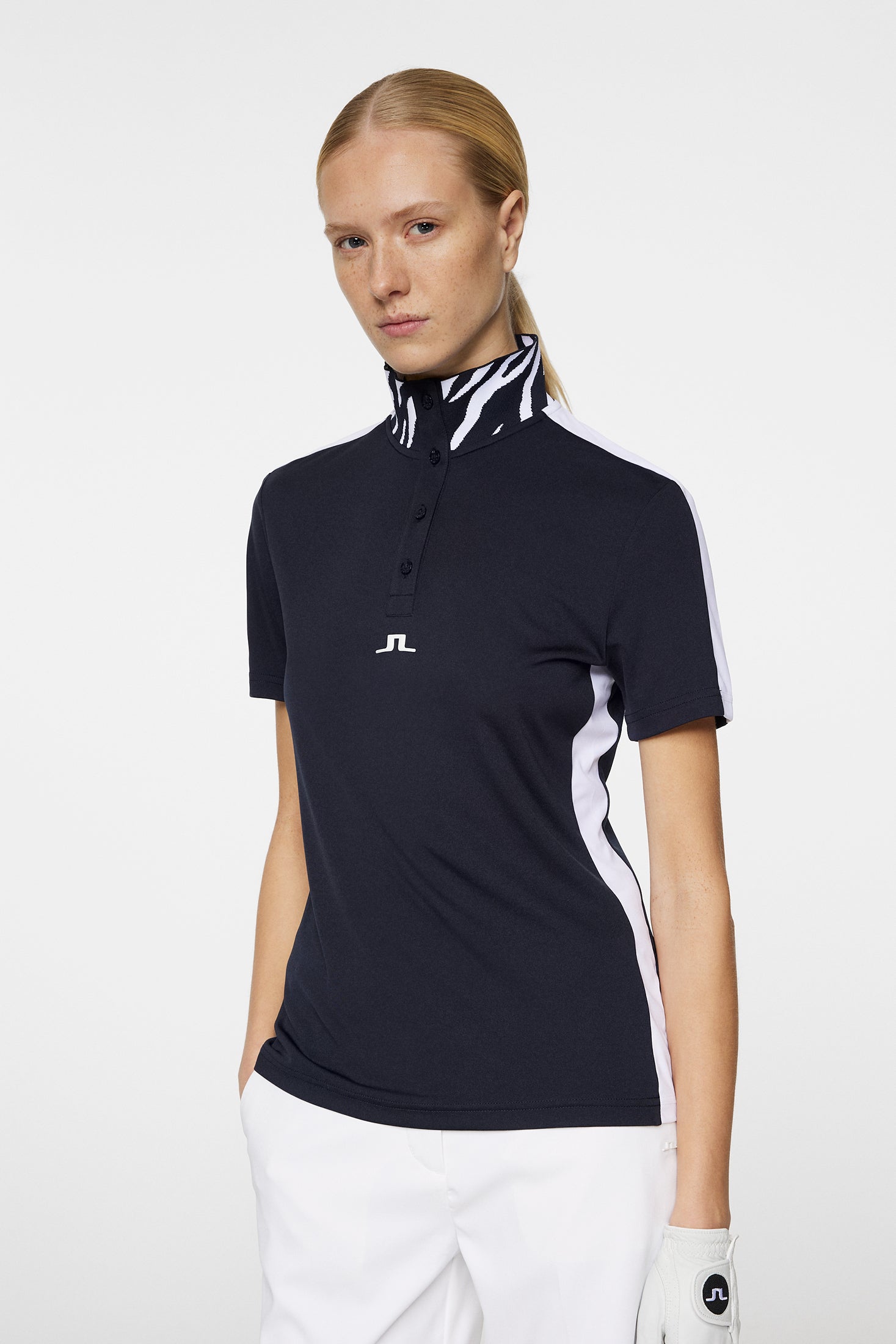 J.Lindeberg Pip Polo Damen S navy/weiß