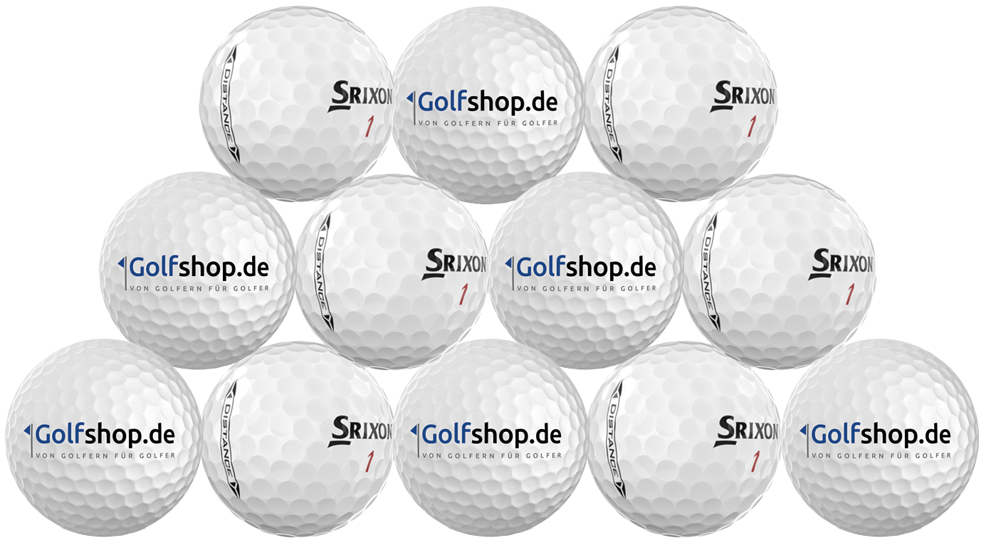 Srixon Distance Golfbälle mit Golfshop.de Logo 12er Netzpack