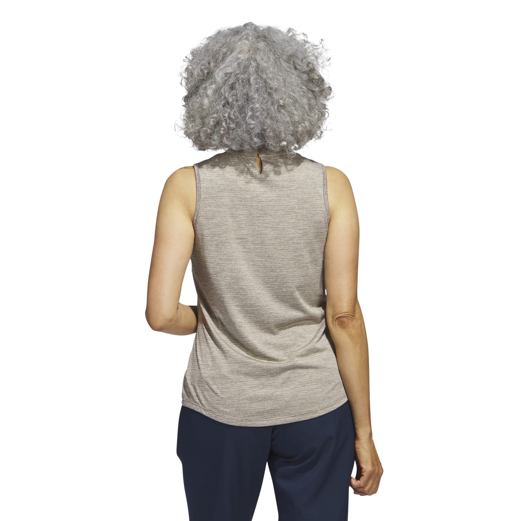 adidas Women's Essentials Heathered Mock-Neck Sleeveless Golf Shirt