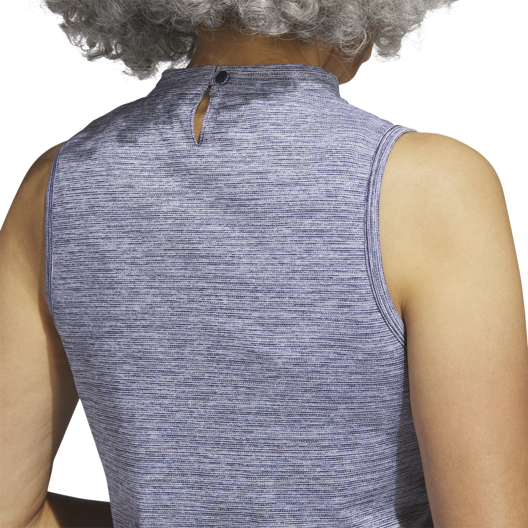 adidas Women's Essentials Heathered Mock-Neck Sleeveless Golf Shirt