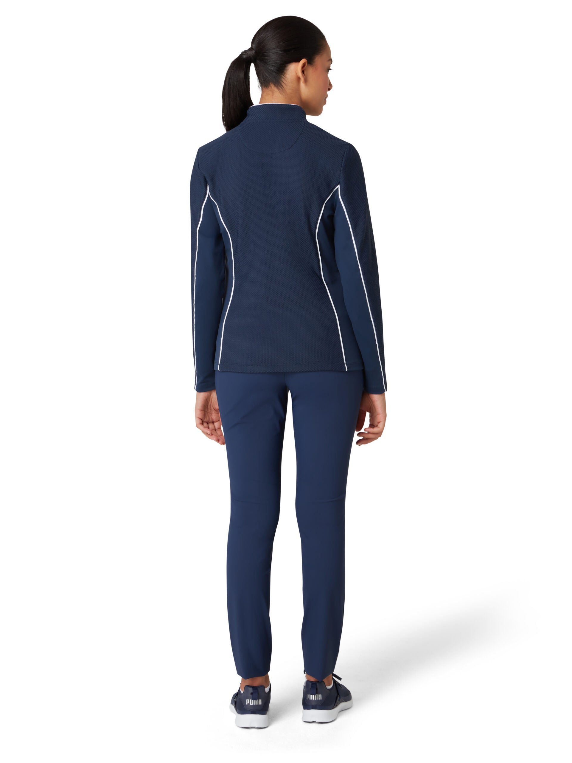Original Penguin Midweight Long Sleeve Textured 1/4 Zip Women's
