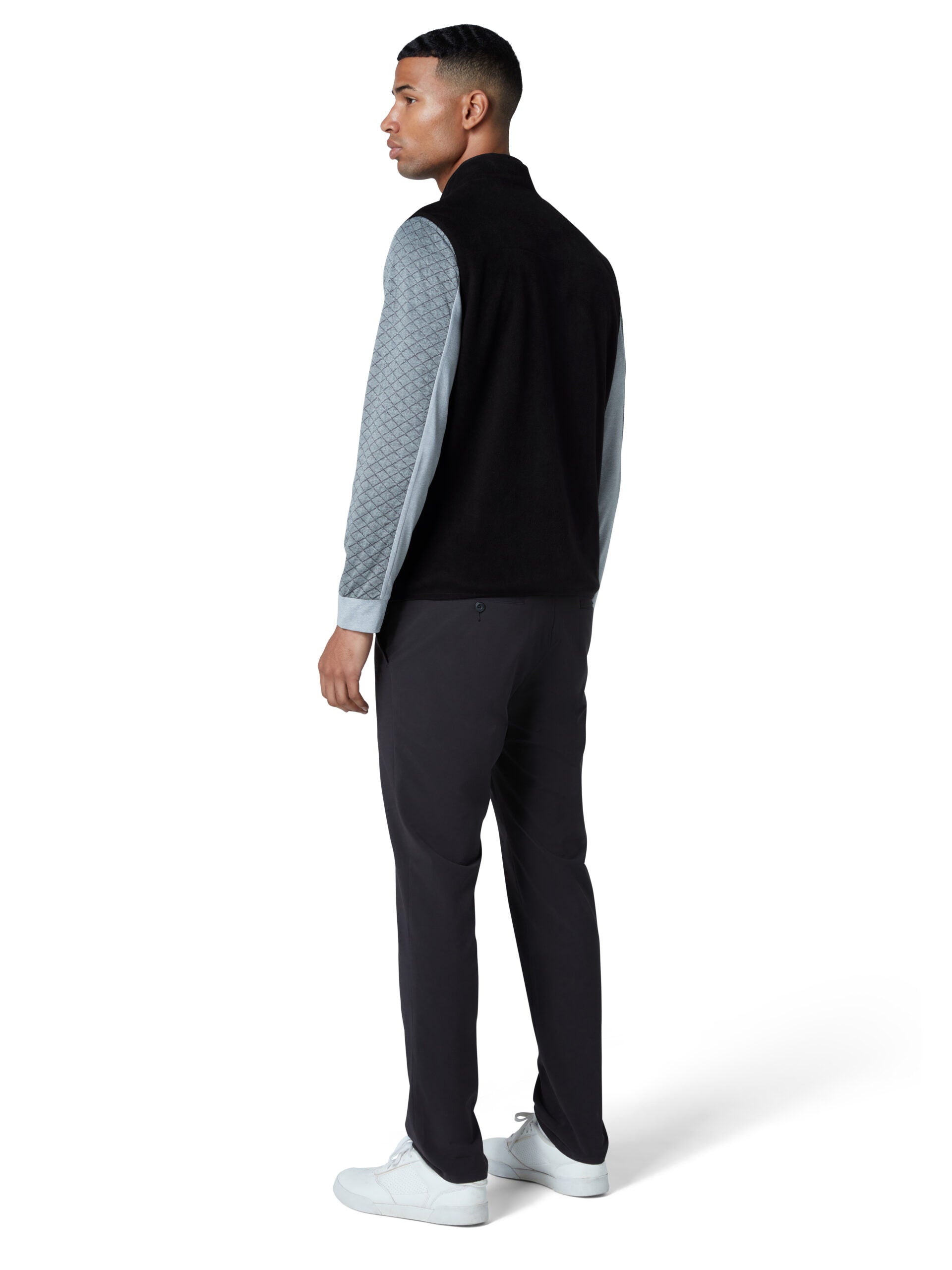 Original Penguin Men's Lightweight Mixed Media Reversible Vest