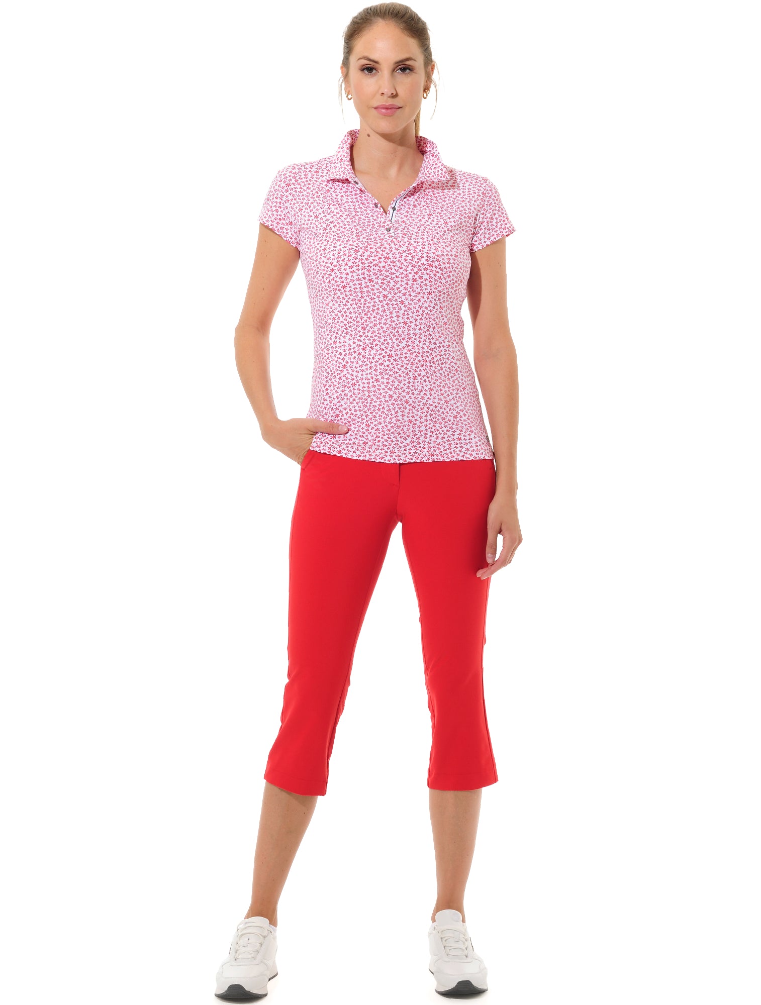 MDC Floral Print Polo Shirt Women