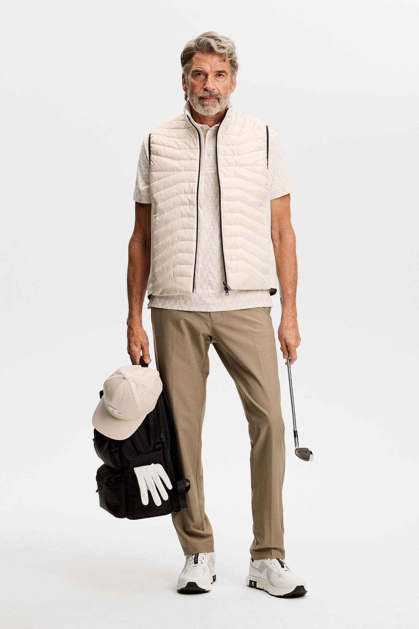 J.Lindeberg Kofe Polo Herren L hellgrau L hellgrau