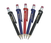 Masters Wooden Pencils with Clip and Eraser, 5 pcs.