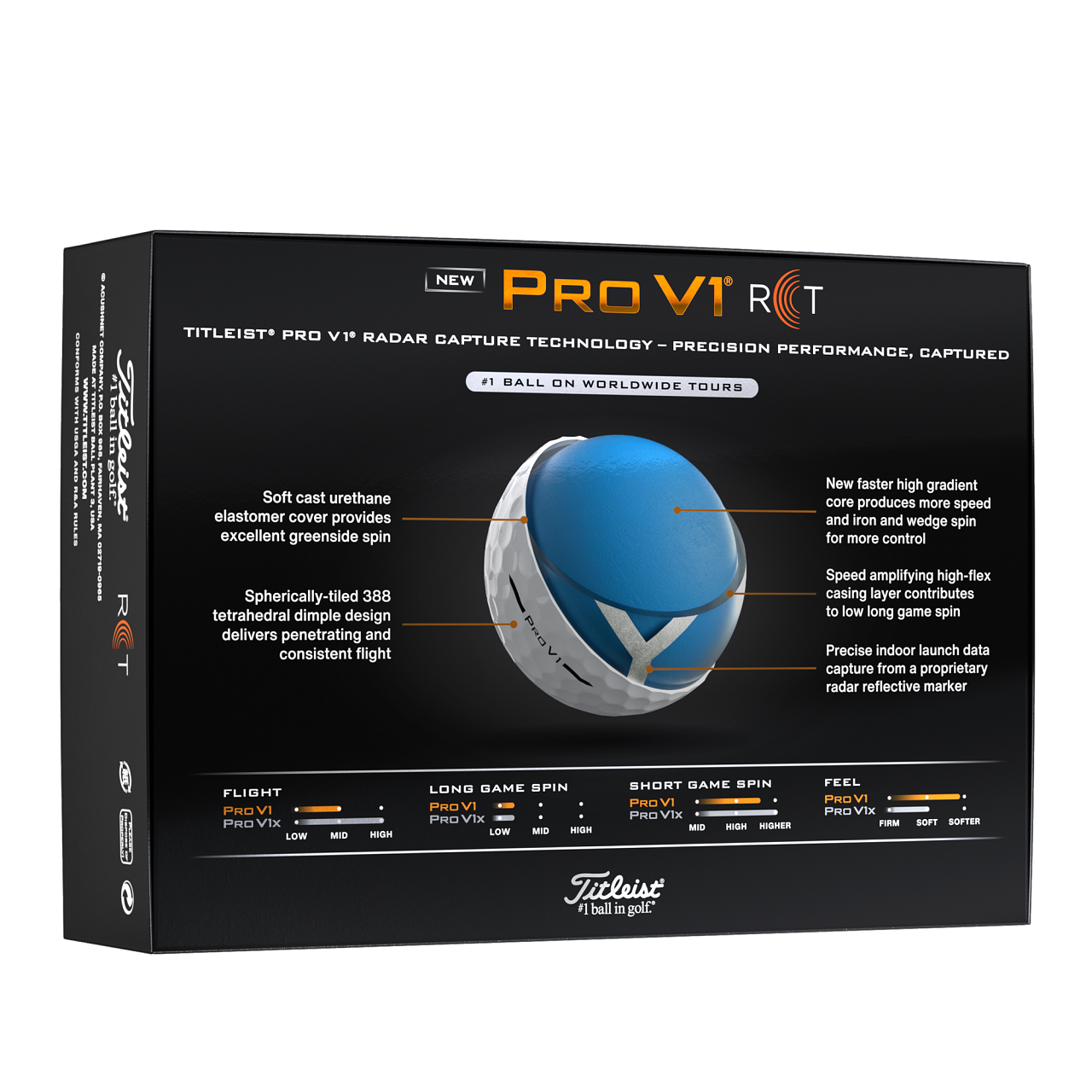 Titleist Pro V1 RCT Golf Balls 2025 12pk.