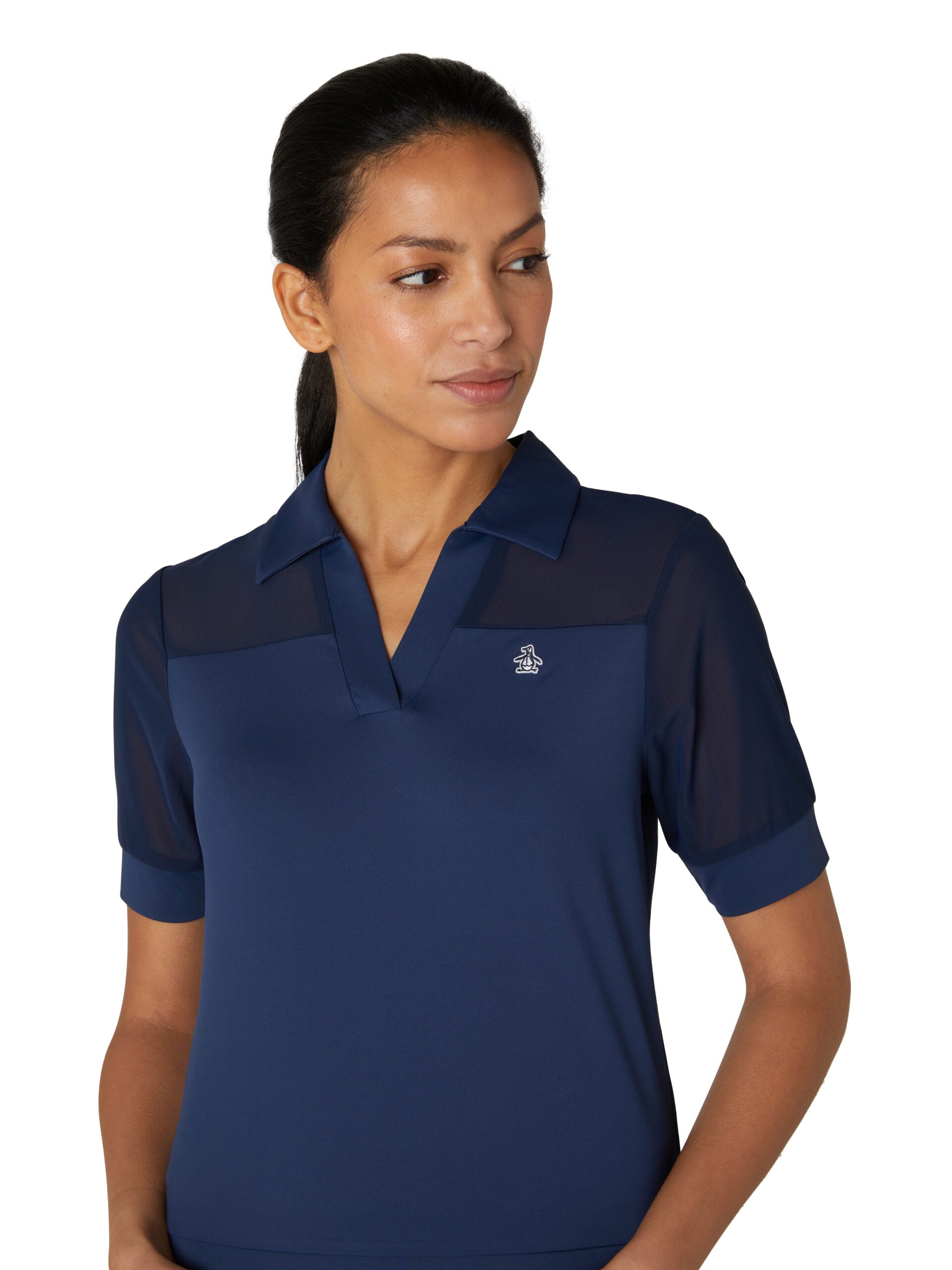 Orginal Penguin 1/2-Sleeve Mesh Blocked Polo Damen