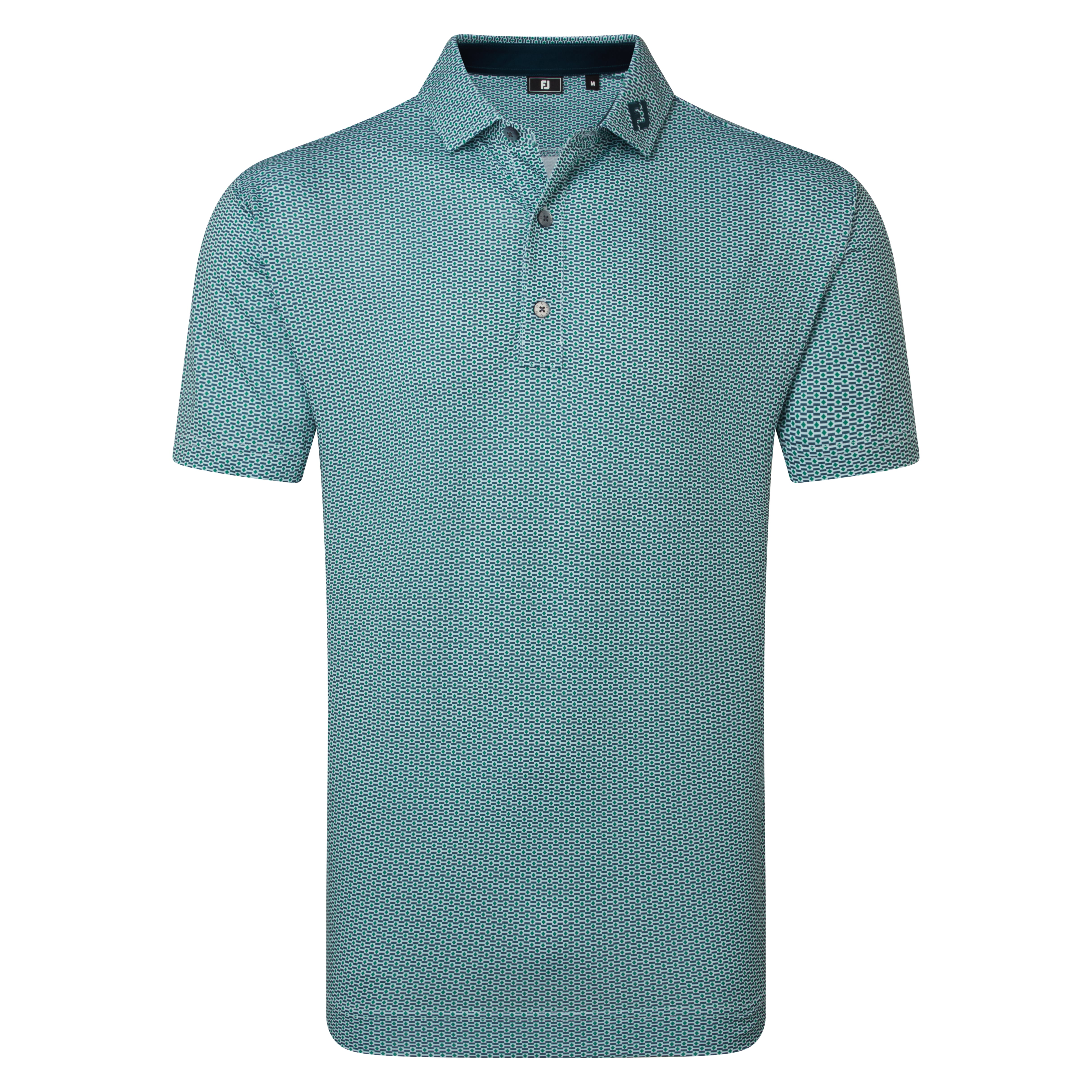Footjoy Nautical Flag Print Lisle Polo Men's S Red/Blue