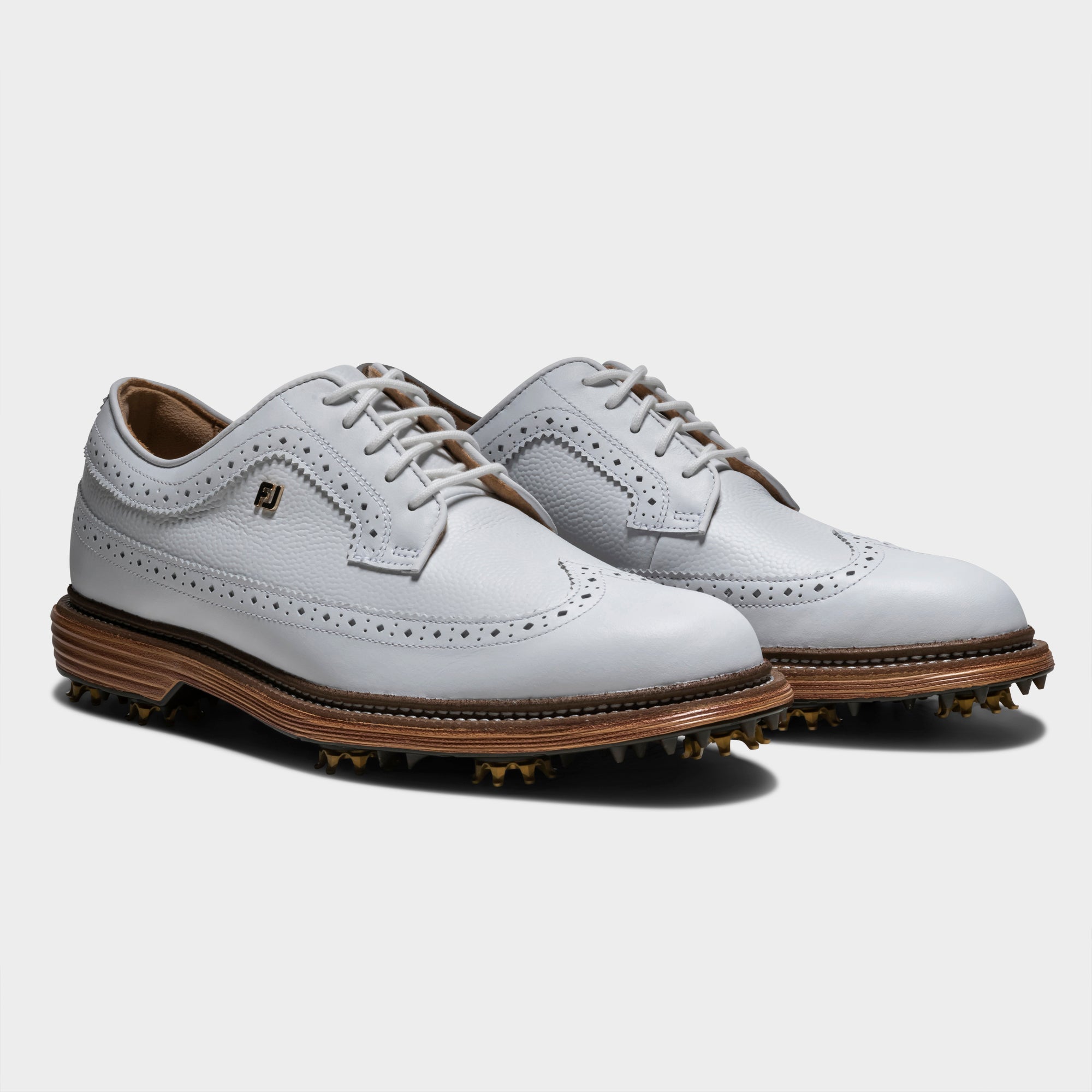 FootJoy PREMIERE SERIES MARQUIS Golf Shoes Men's EU 40 1/2 Medium White/White/Brown