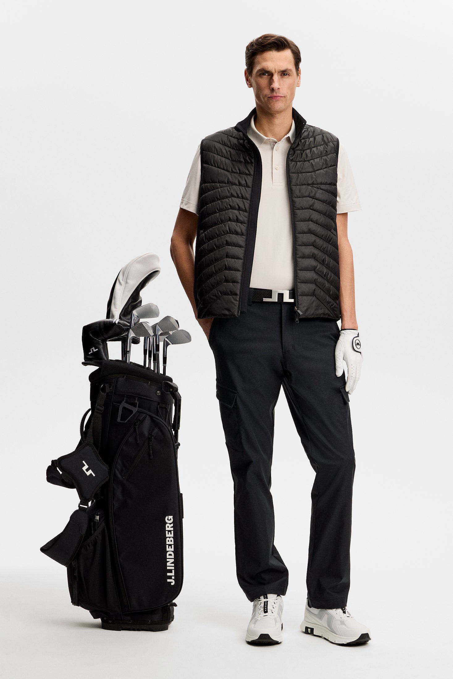 J.Lindeberg Bridge Polo Herren L hellgrau