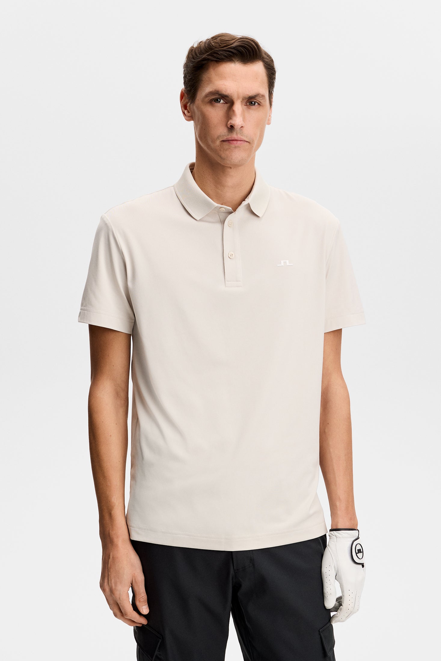 J.Lindeberg Bridge Polo Herren L hellgrau