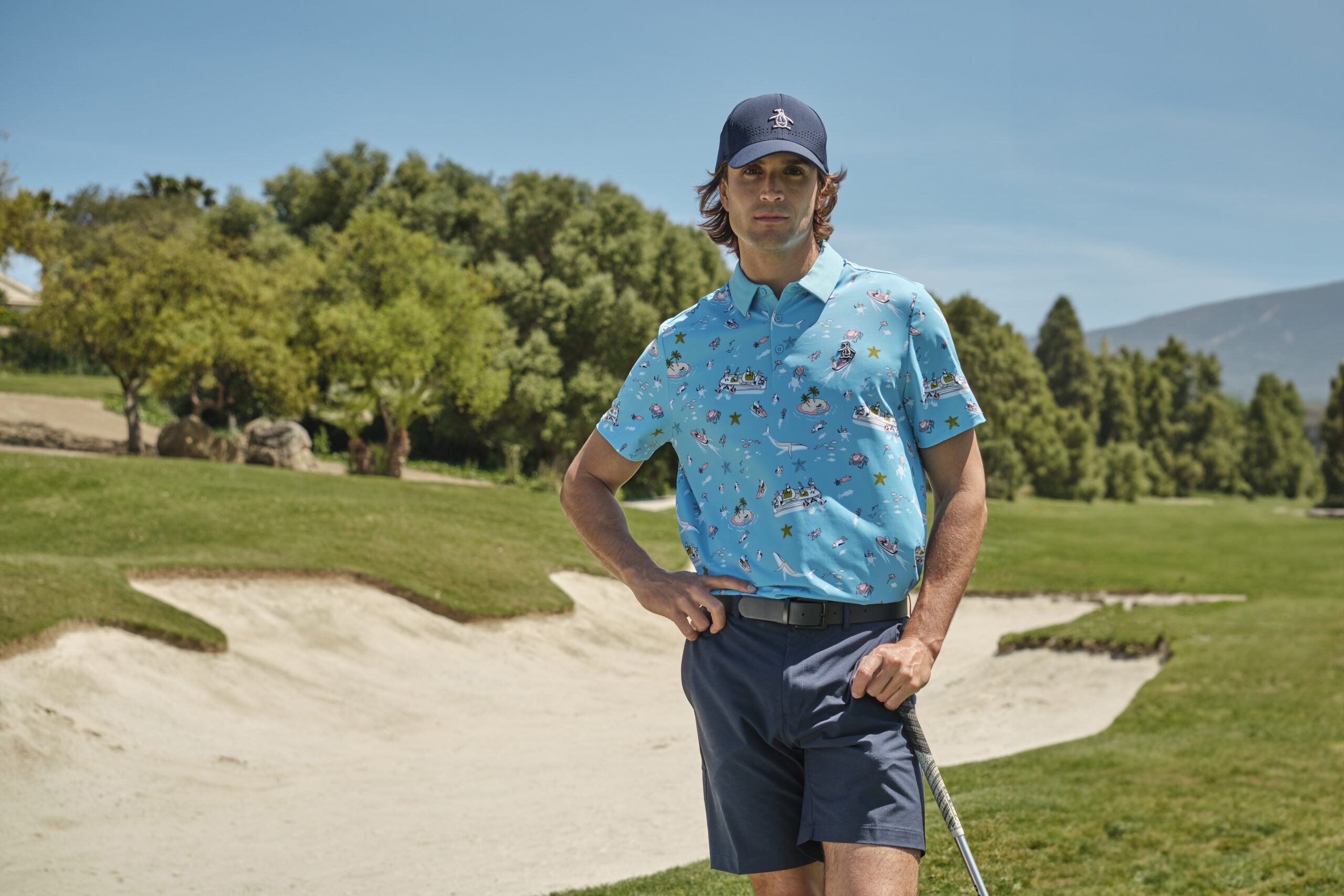 Original Penguin Pete N’ The Boat Polo Herren L hellblau