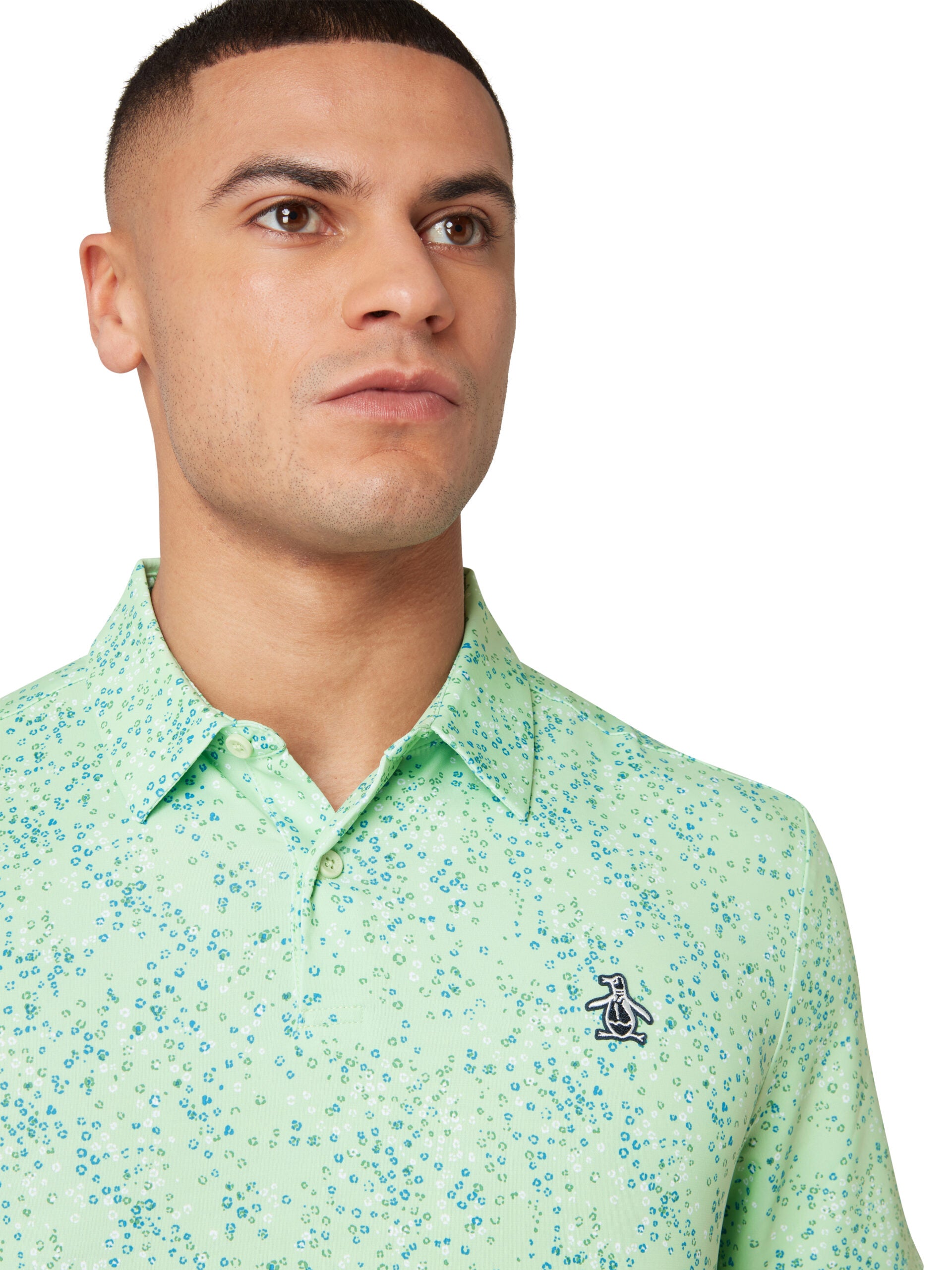 Original Penguin Men's All-Over Micro Abstract Print Polo