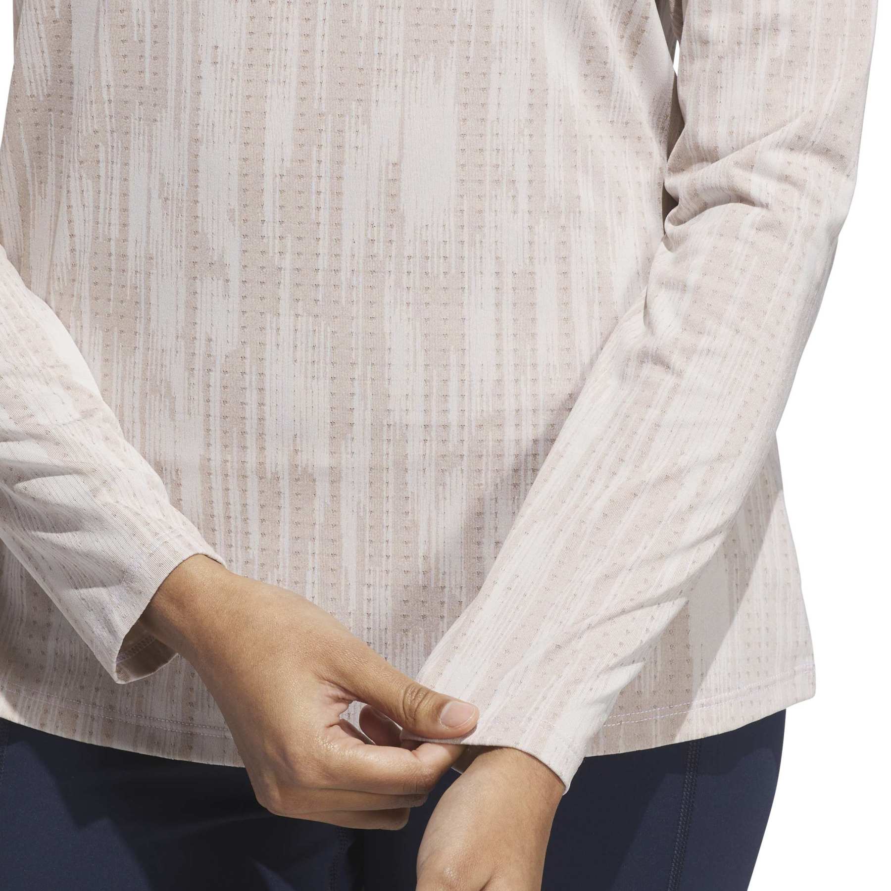 adidas Women's Ultimate365 Jacquard Long-Sleeve Mock Shirt