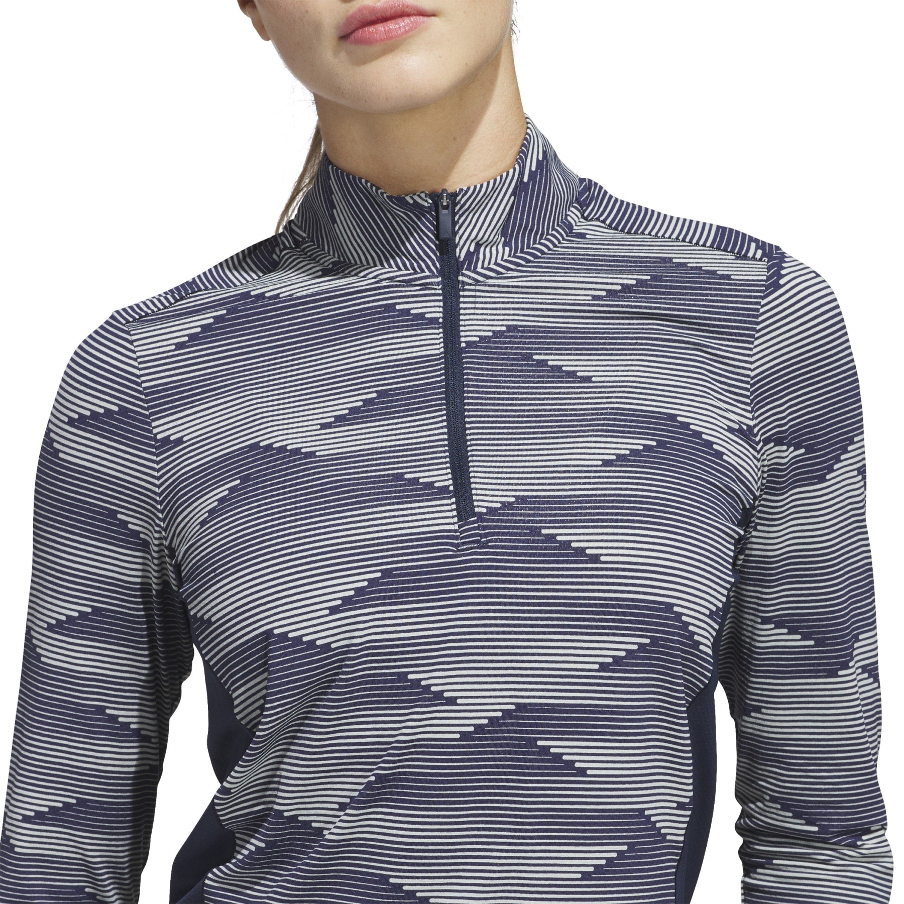 adidas Ultimate365 Printed 1/4-Zip Mock Polo Damen XS navy XS navy XS navy