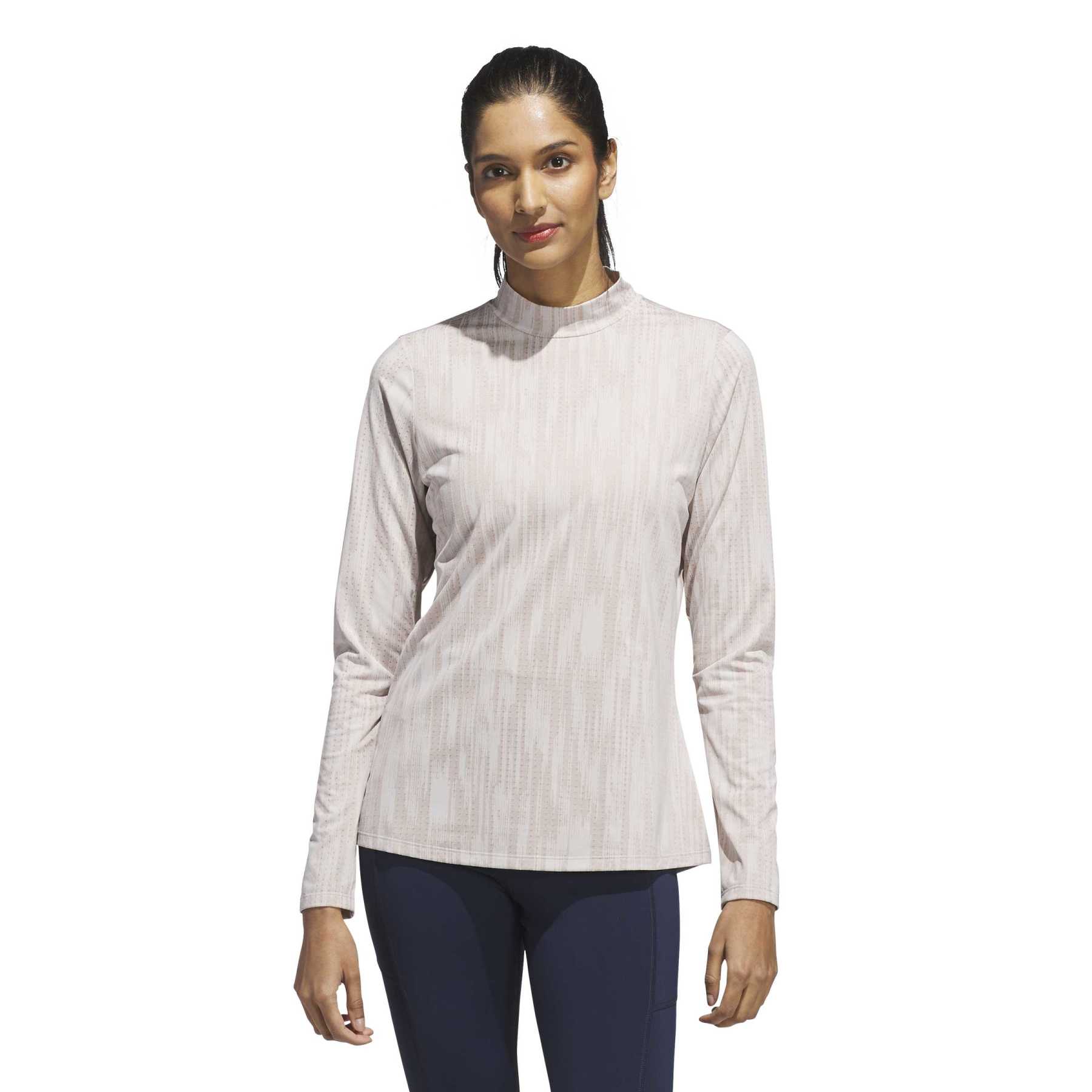 adidas Women's Ultimate365 Jacquard Long-Sleeve Mock Shirt