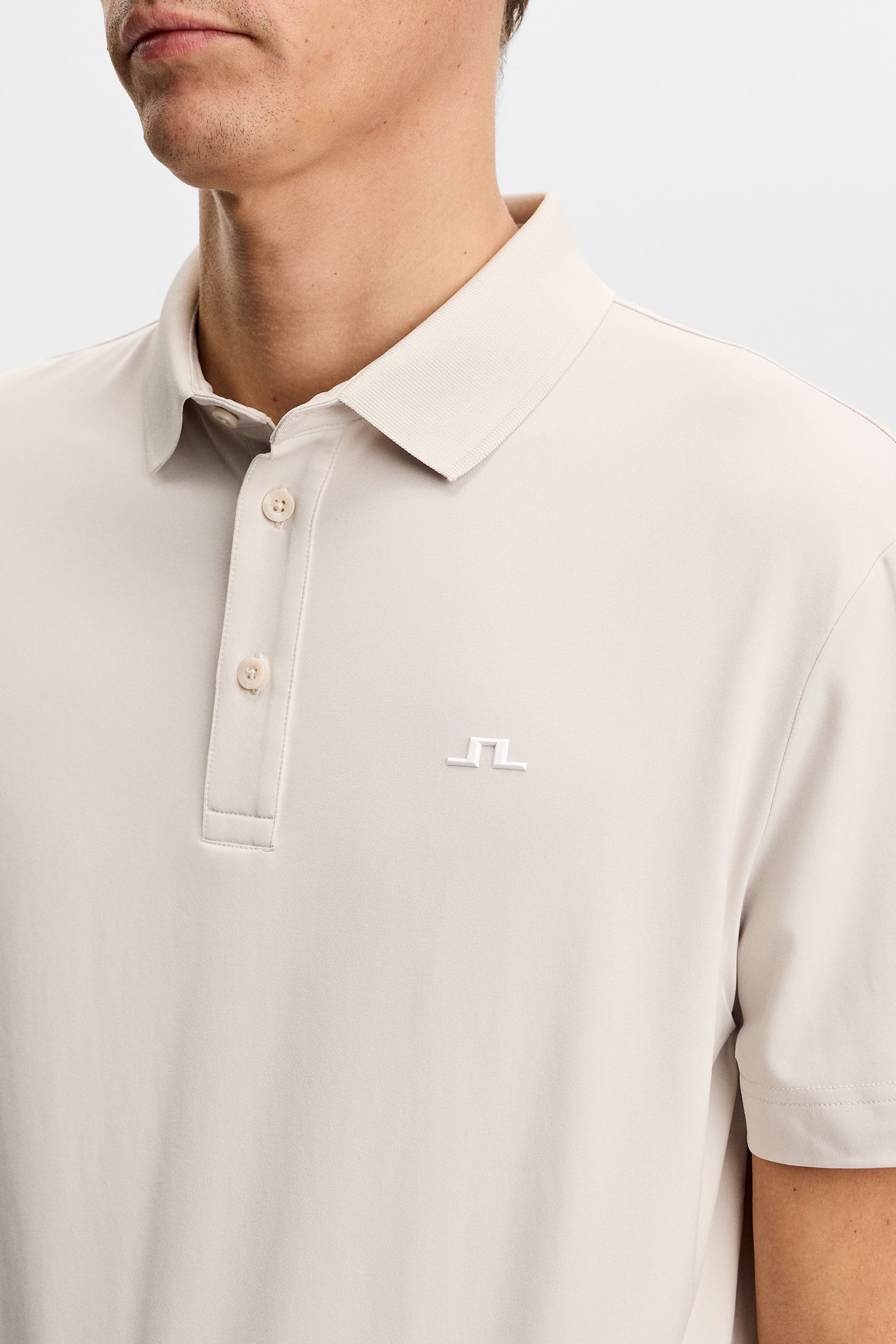 J.Lindeberg Bridge Polo Herren L hellgrau