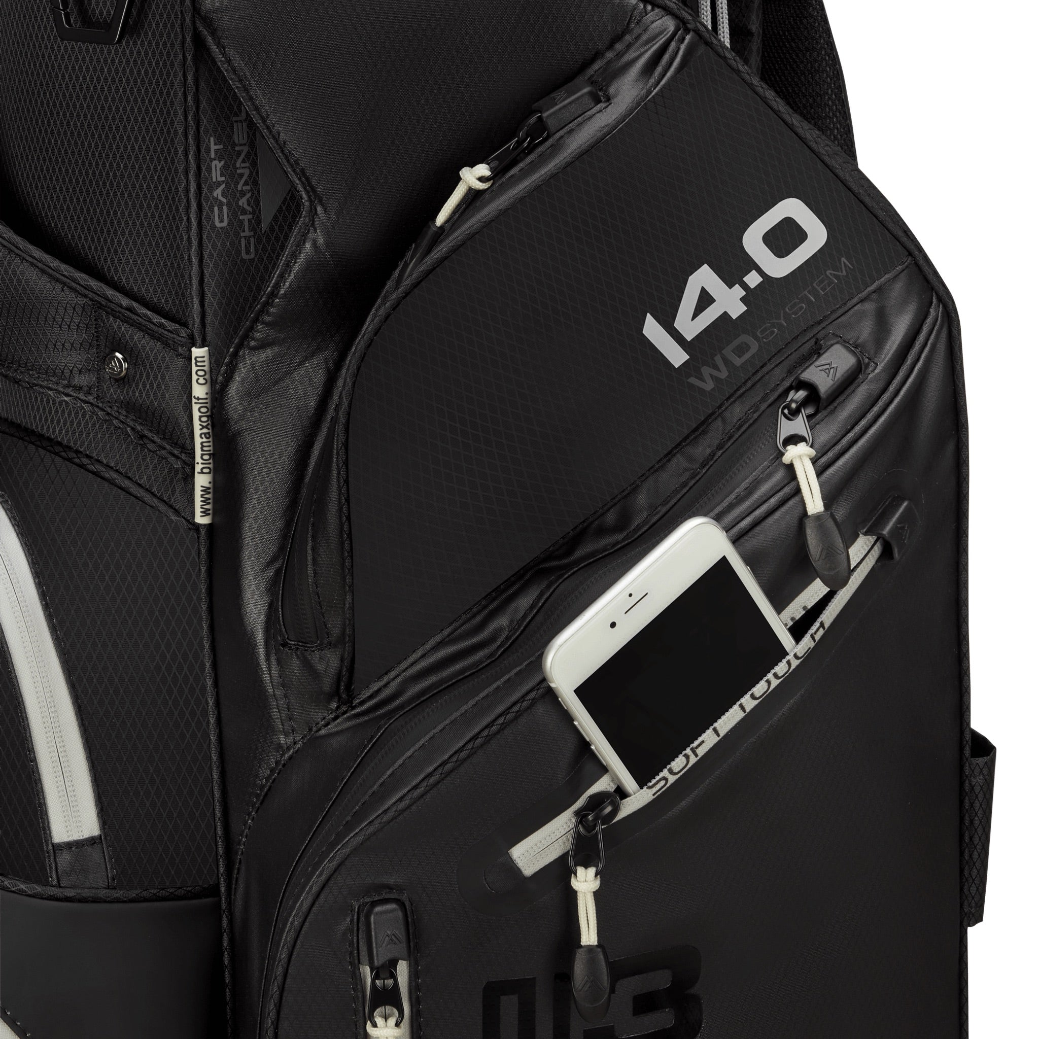 Big Max Dri Lite Silencio 3 Organizer Cart Bag black black