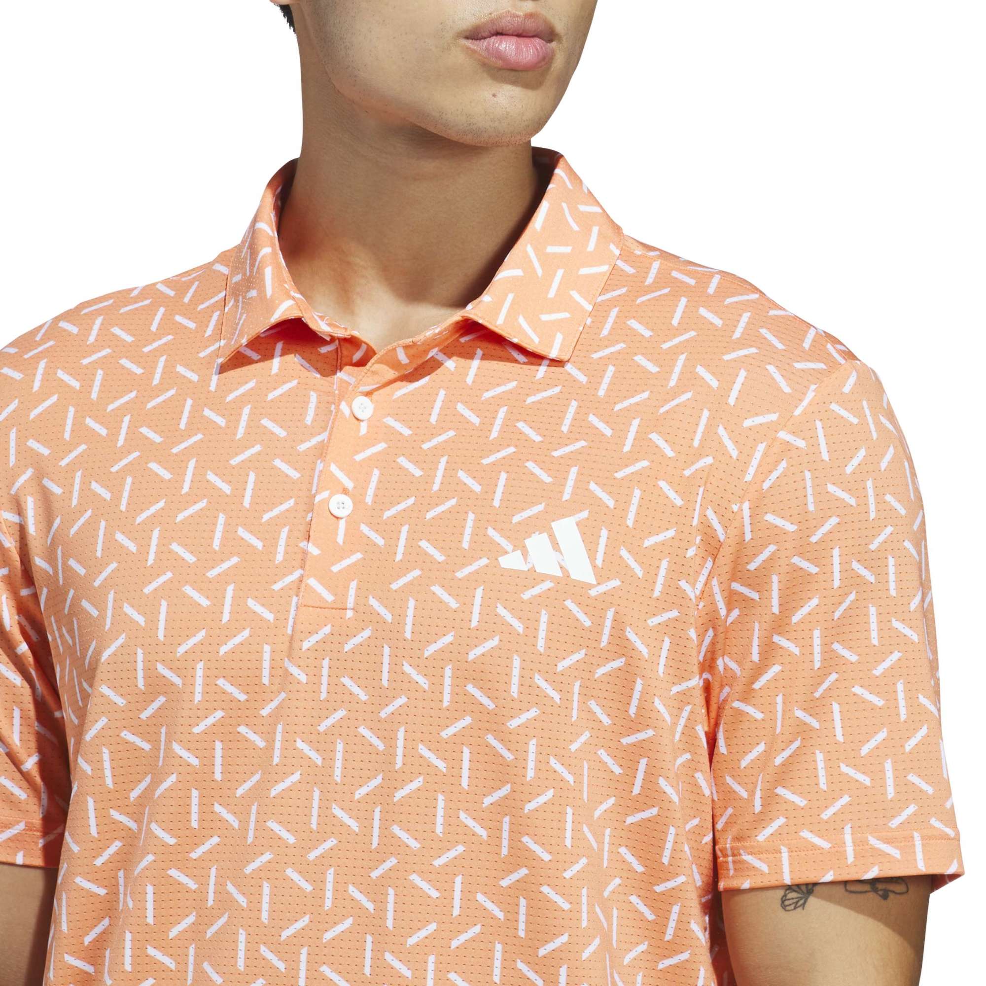 adidas ULT365 MeshPrint ClimaCool LC Polo Men's XXL Orange/White