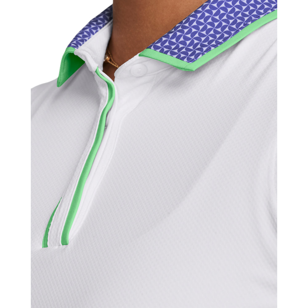 Under Armour Iso-Chill SL Polo Damen L weiss/silber