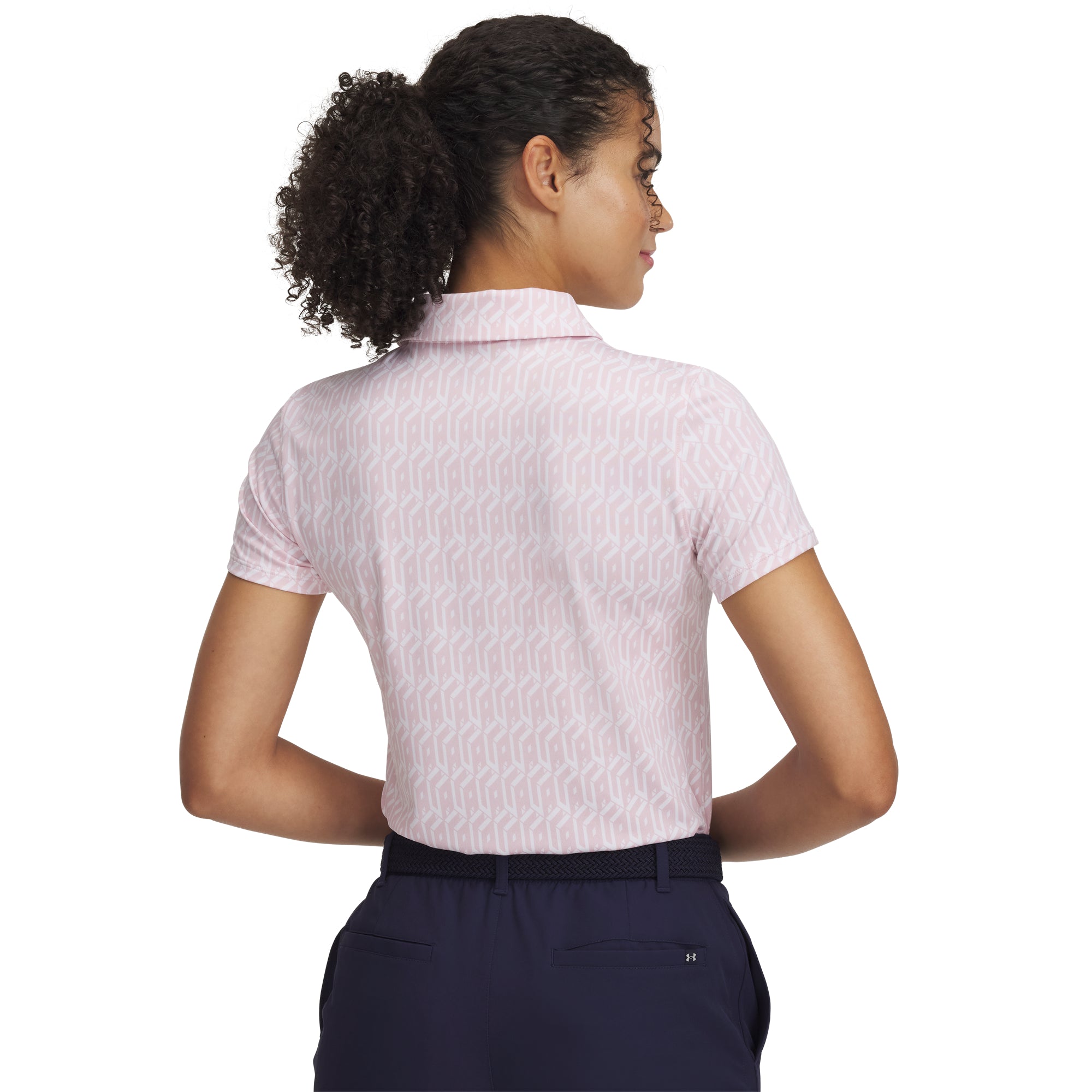 Under Armour UA Playoff 3.0 Printed Polo Damen L silber/grün L silber/grün L silber/grün