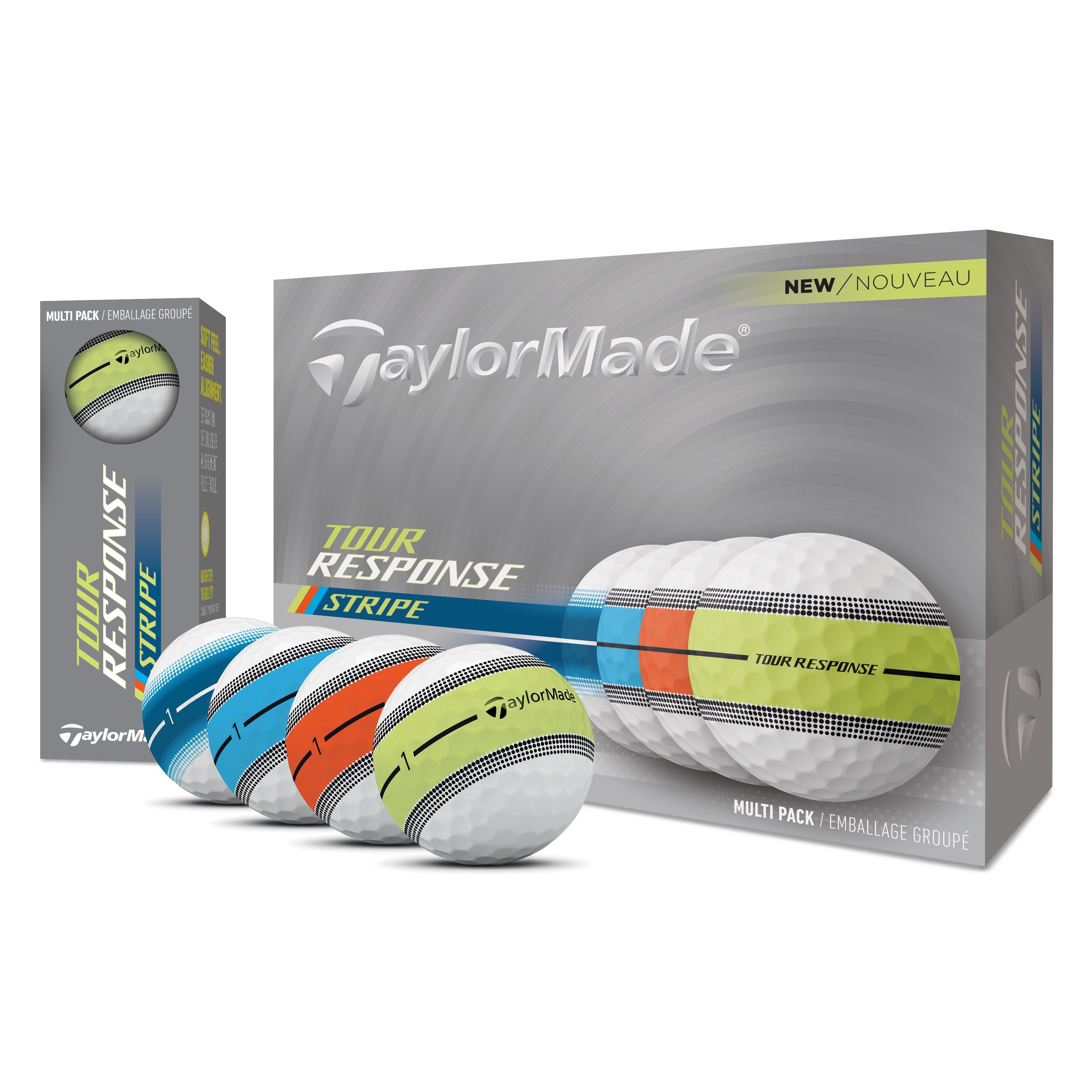 TaylorMade TourResponse Stripe 2025 Golf Balls 12-Pack