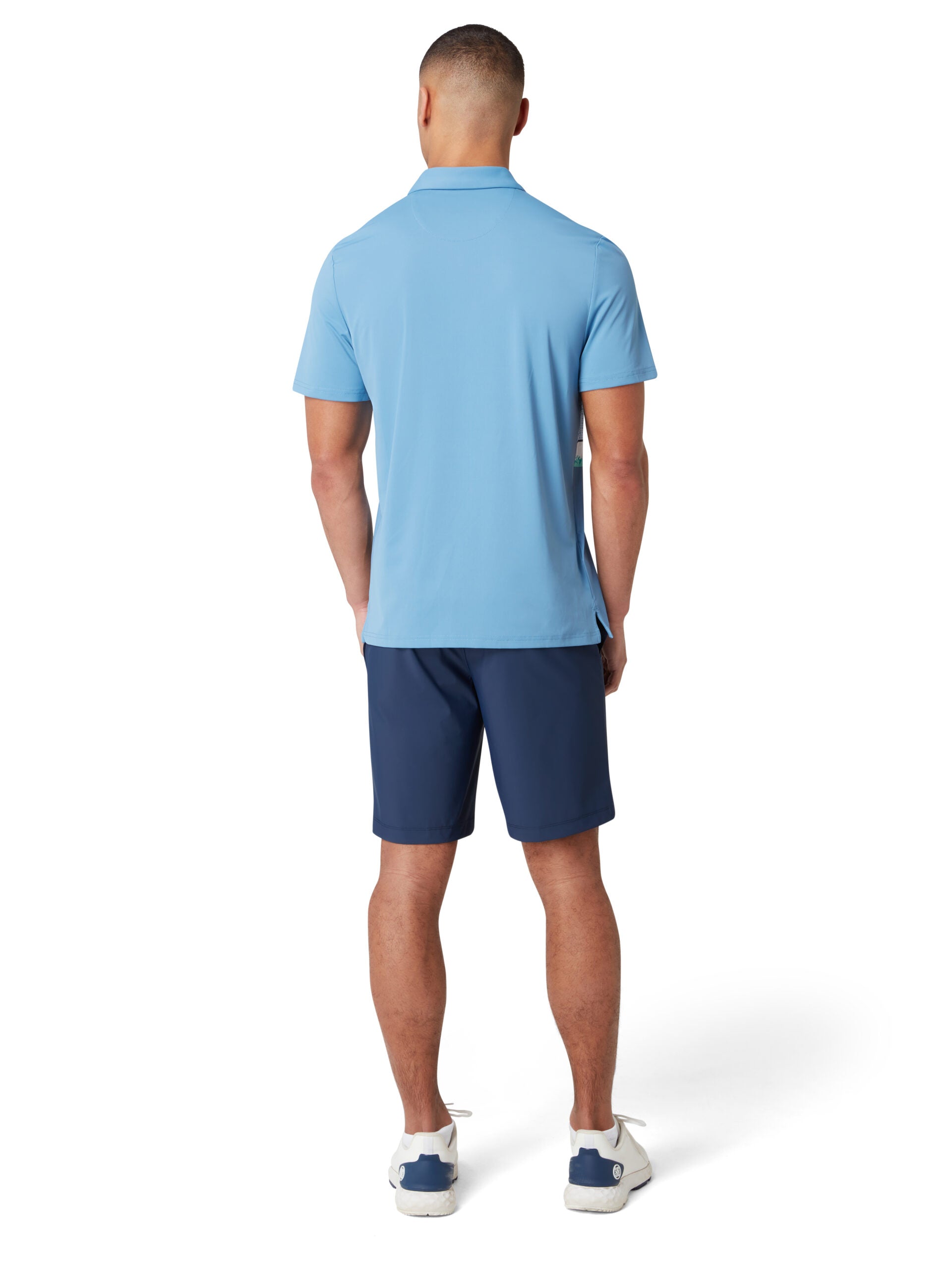 Original Penguin Palm Spring Block Polo Herren L hellblau