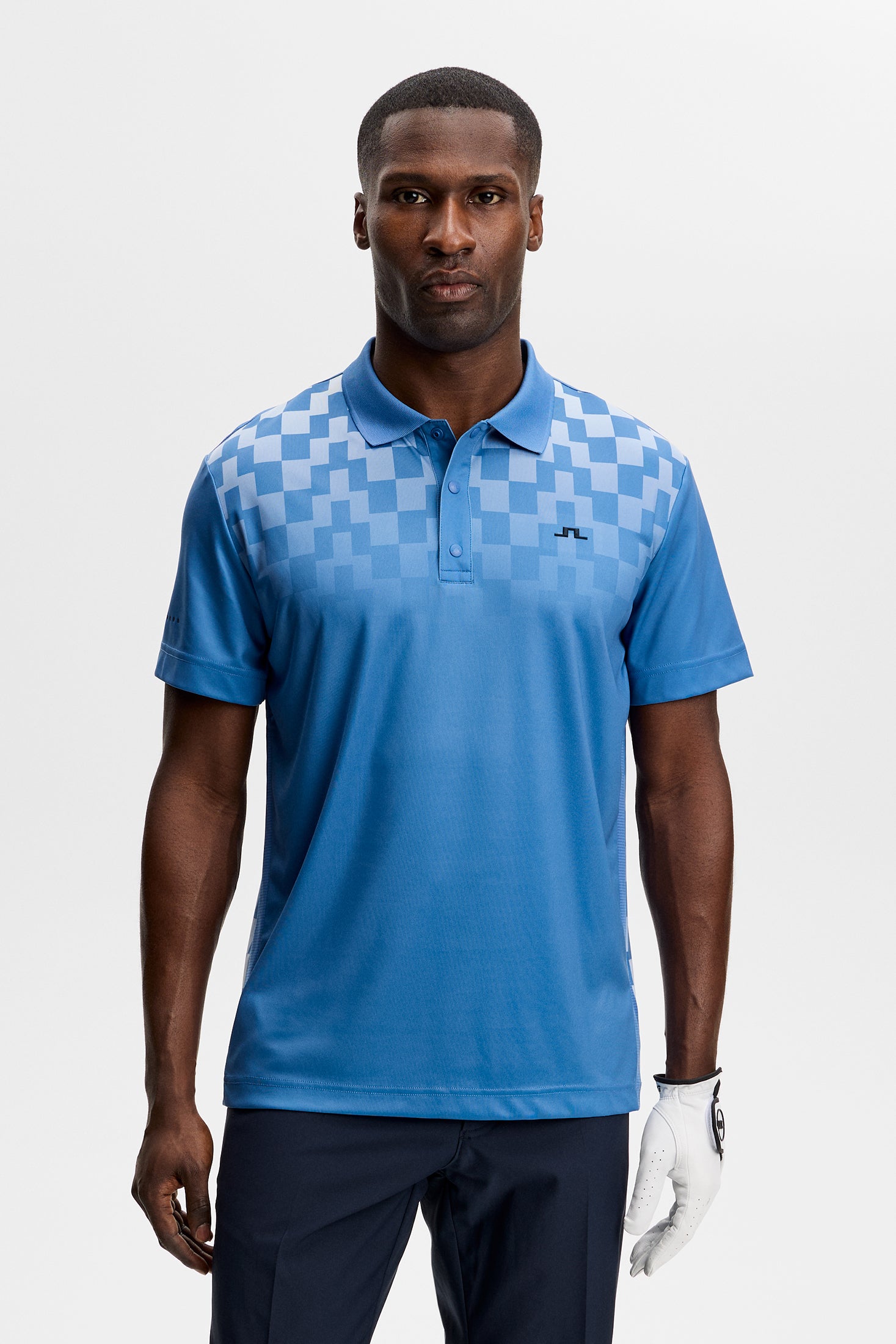 J.Lindeberg Finn Print Polo Herren L royalblau L royalblau