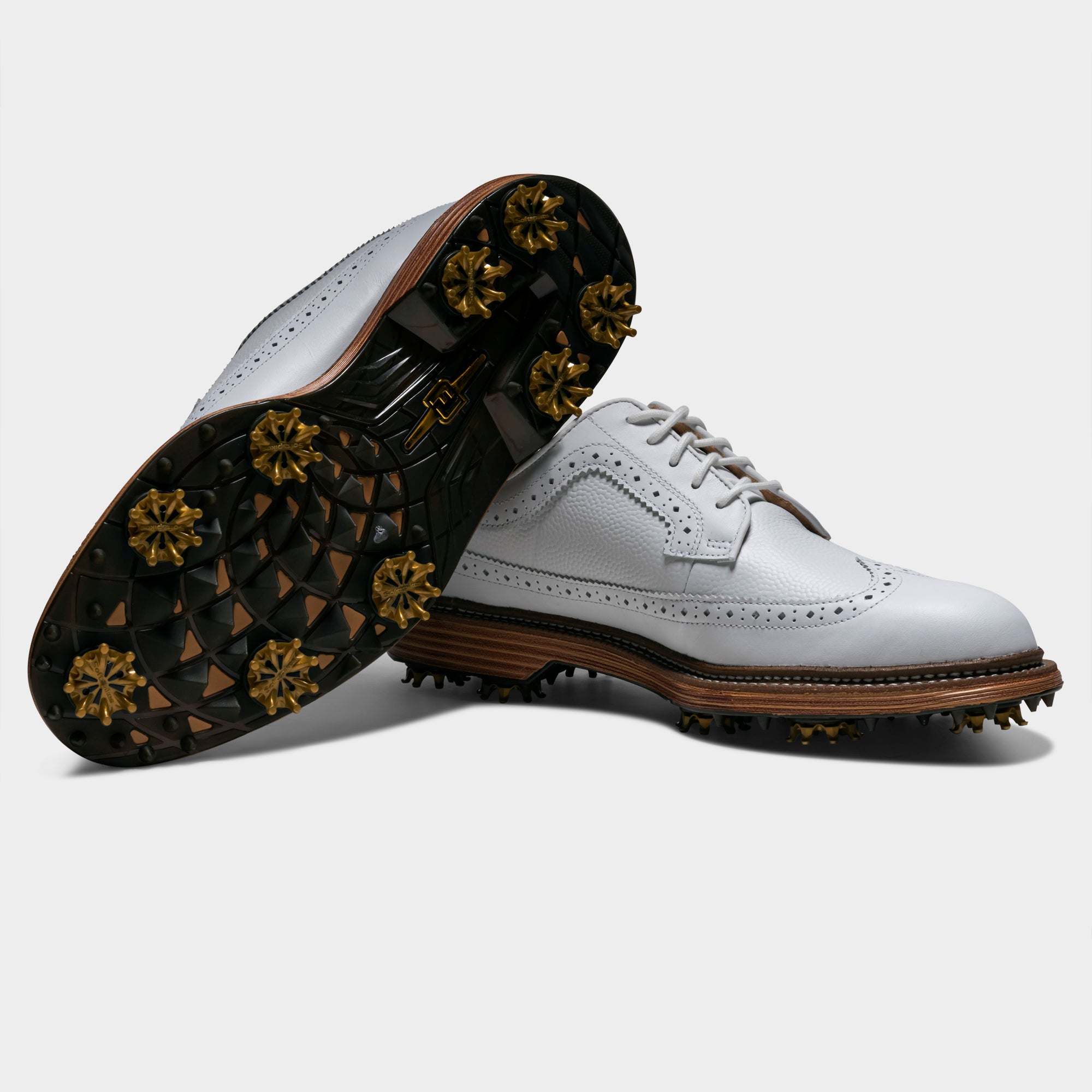 FootJoy PREMIERE SERIES MARQUIS Golf Shoes Men's EU 40 1/2 Medium White/White/Brown