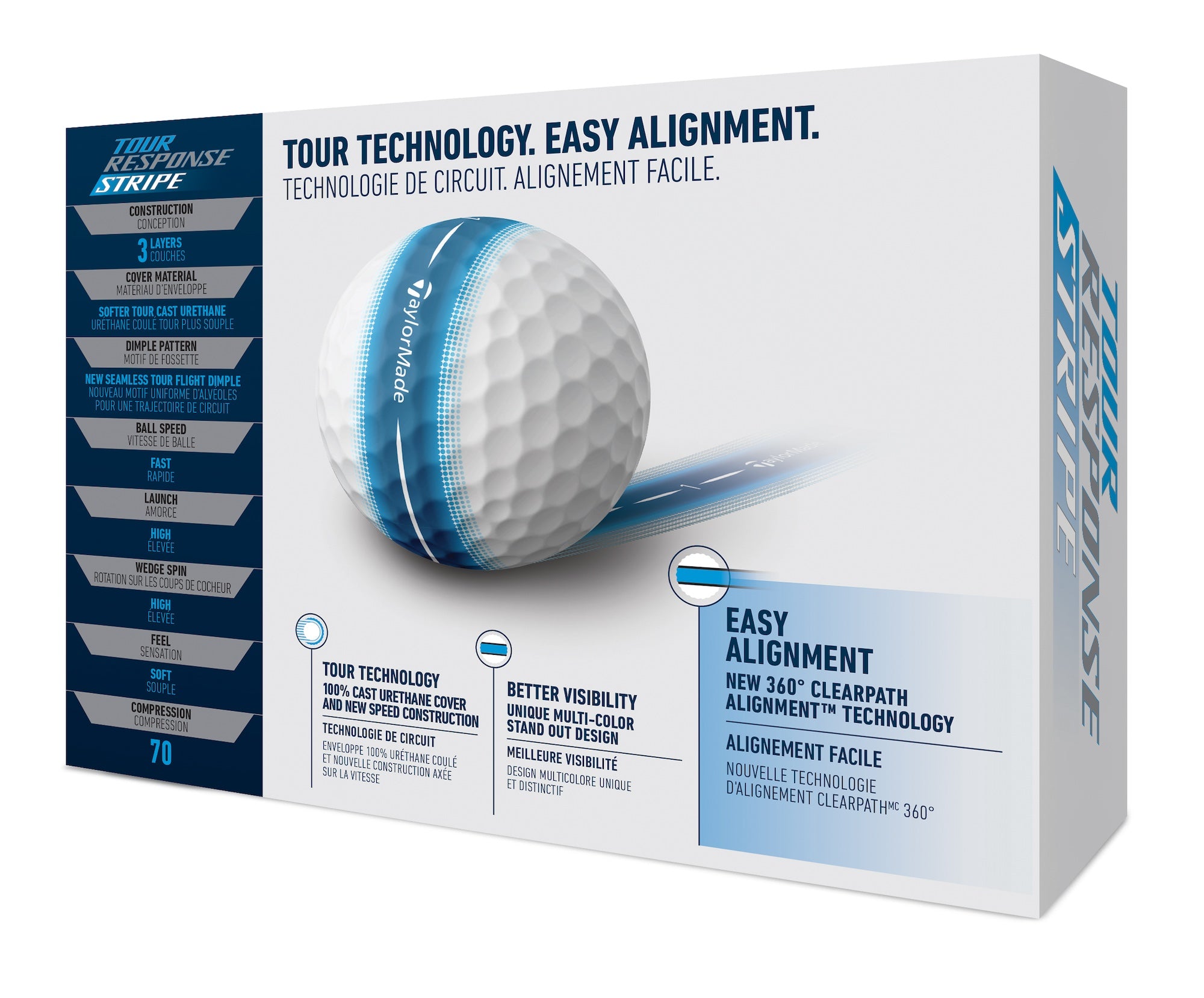 TaylorMade TourResponse Stripe 2025 Golf Balls 12-Pack