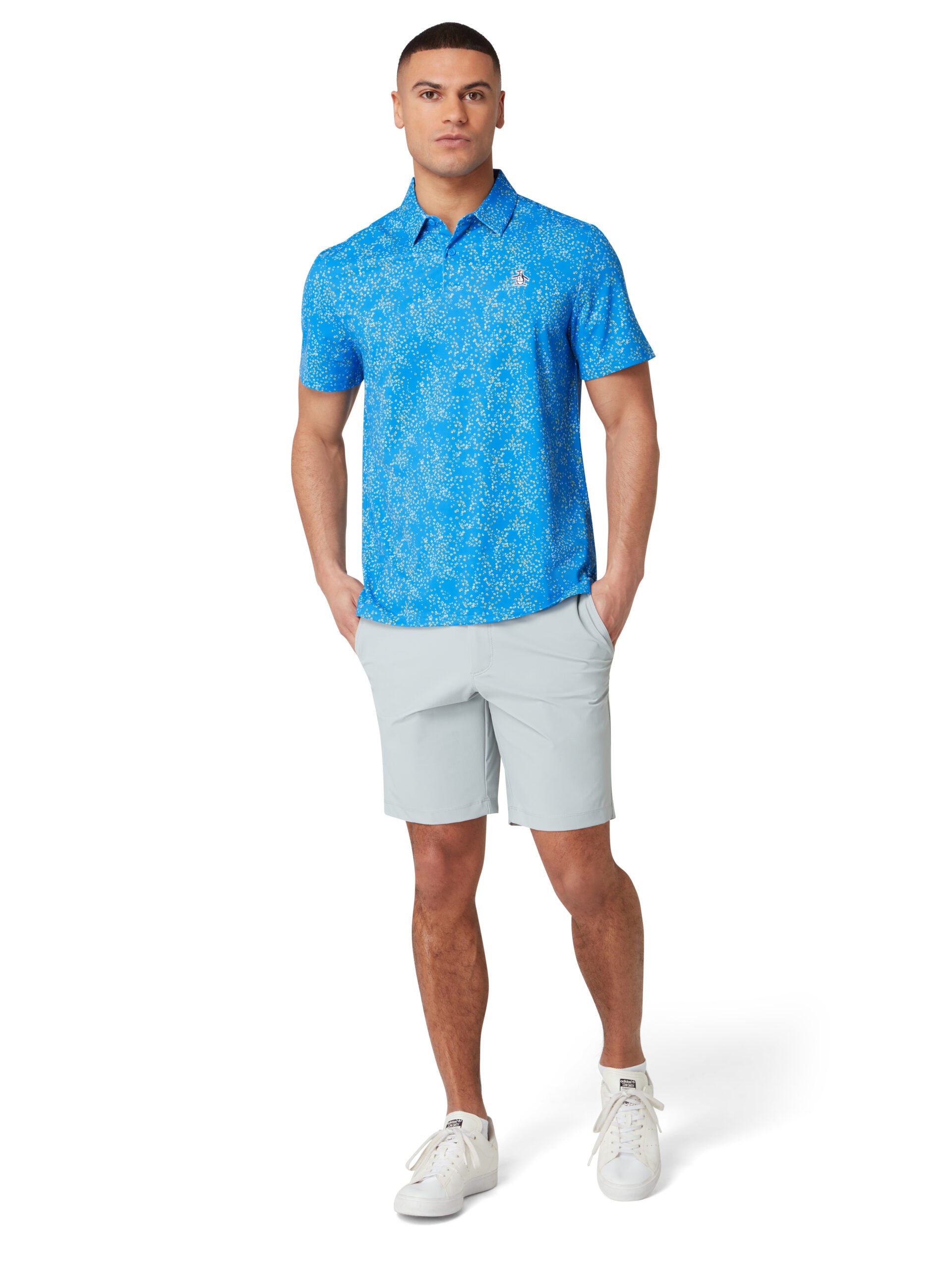 Original Penguin Men's All-Over Micro Abstract Print Polo